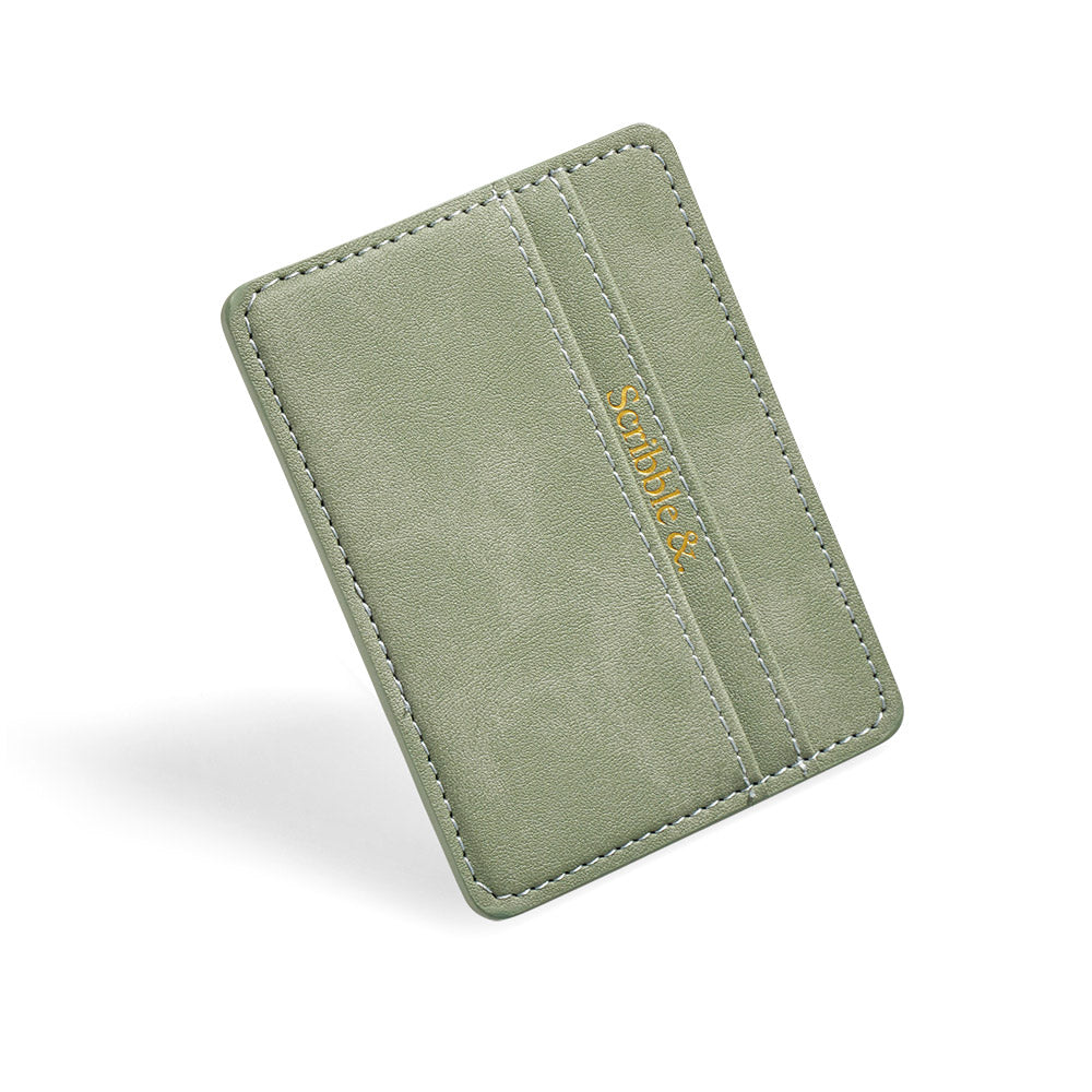 Olive Card Holder - Scribble & Dot