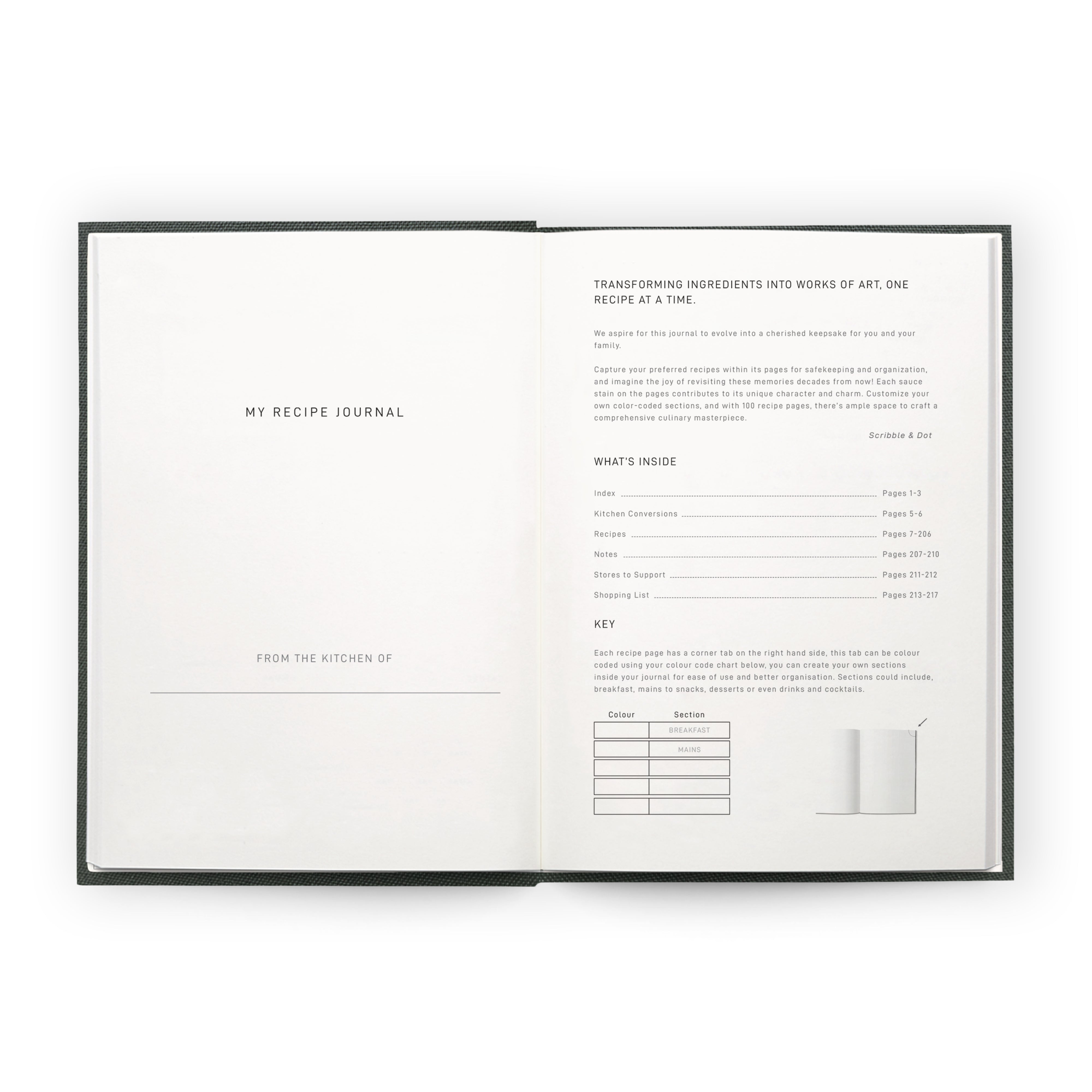 RECIPE JOURNAL - FOREST - Scribble & Dot