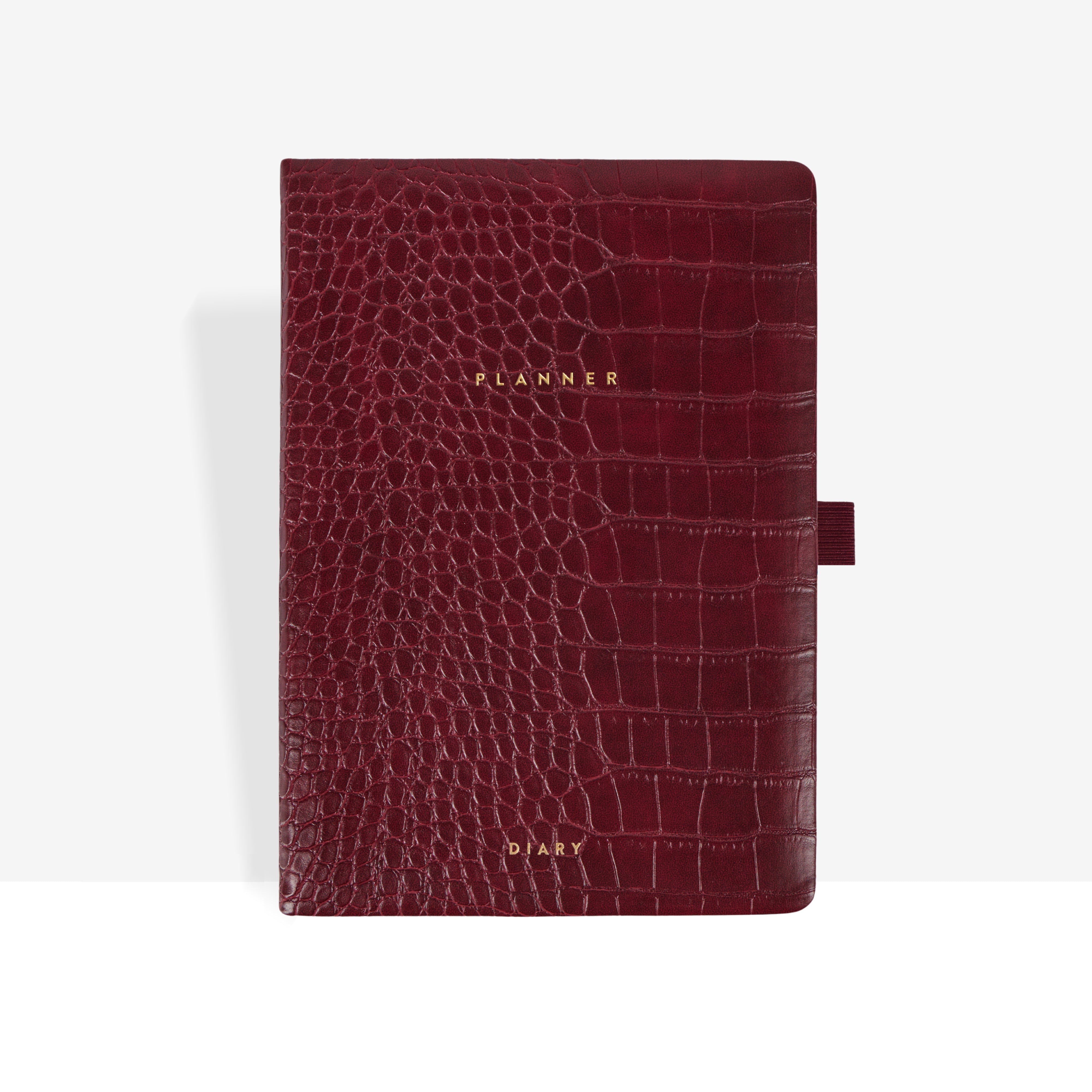 Undated Planner | Burgundy Croc