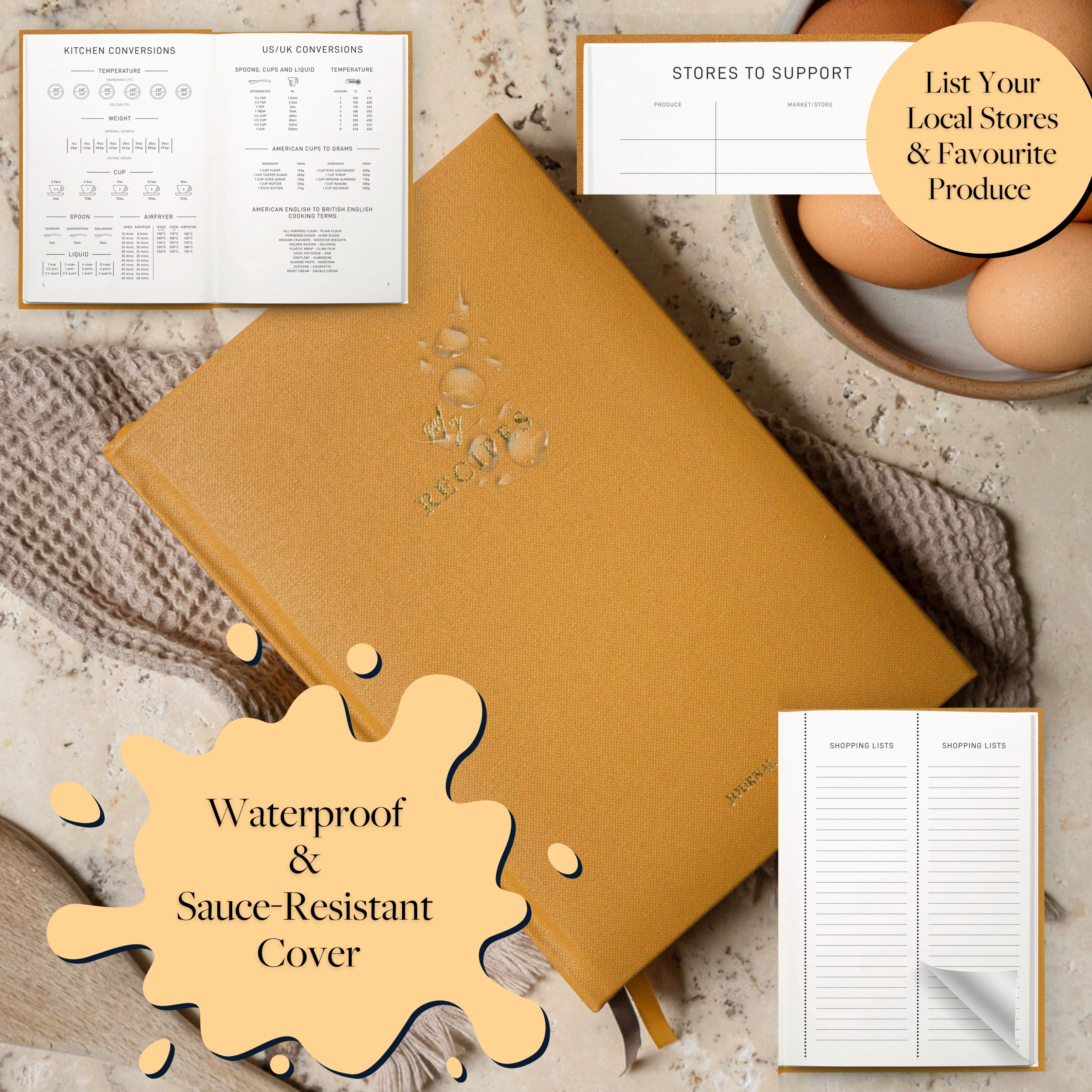 RECIPE JOURNAL - MUSTARD - Scribble & Dot