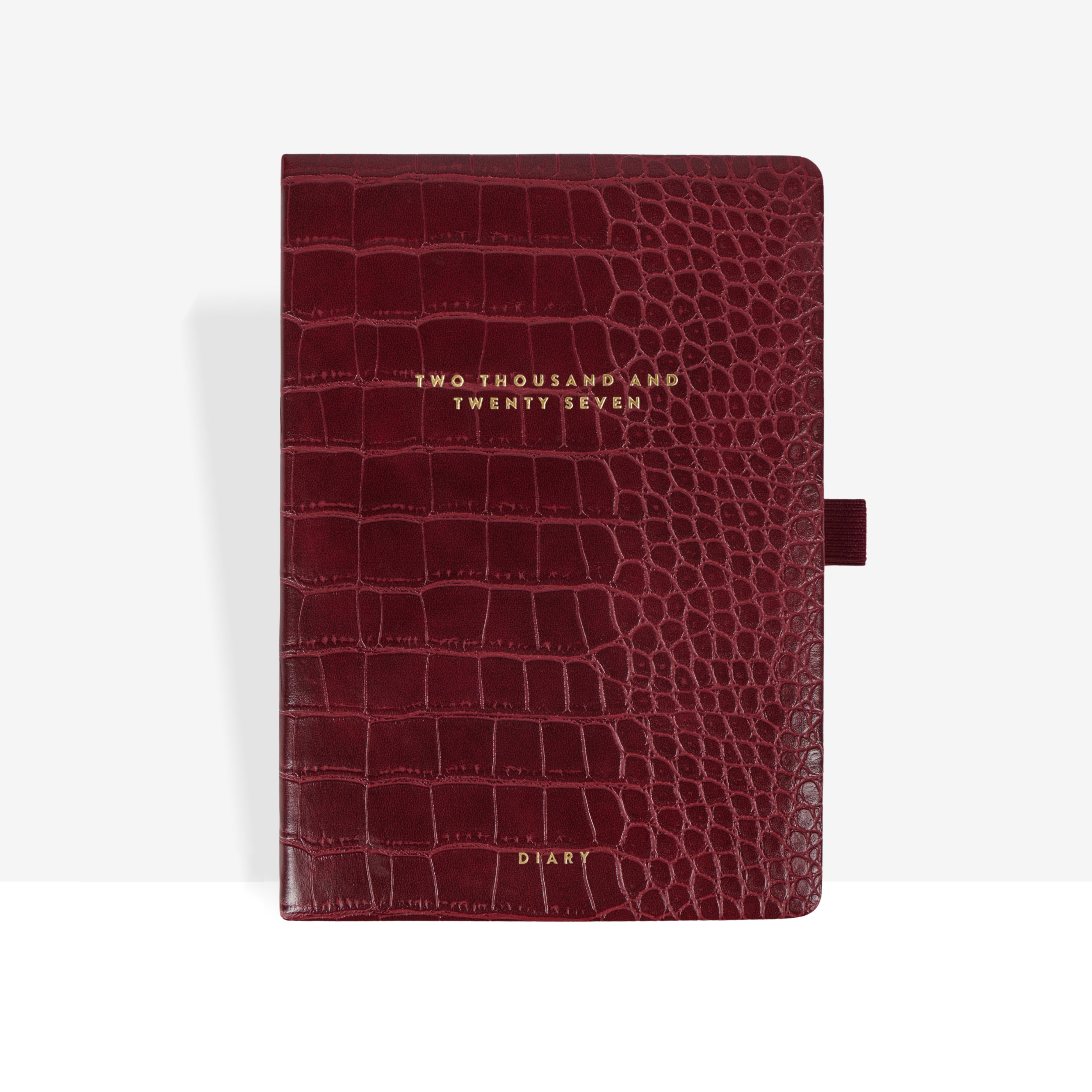 2027 Weekly Diary | Burgundy Croc