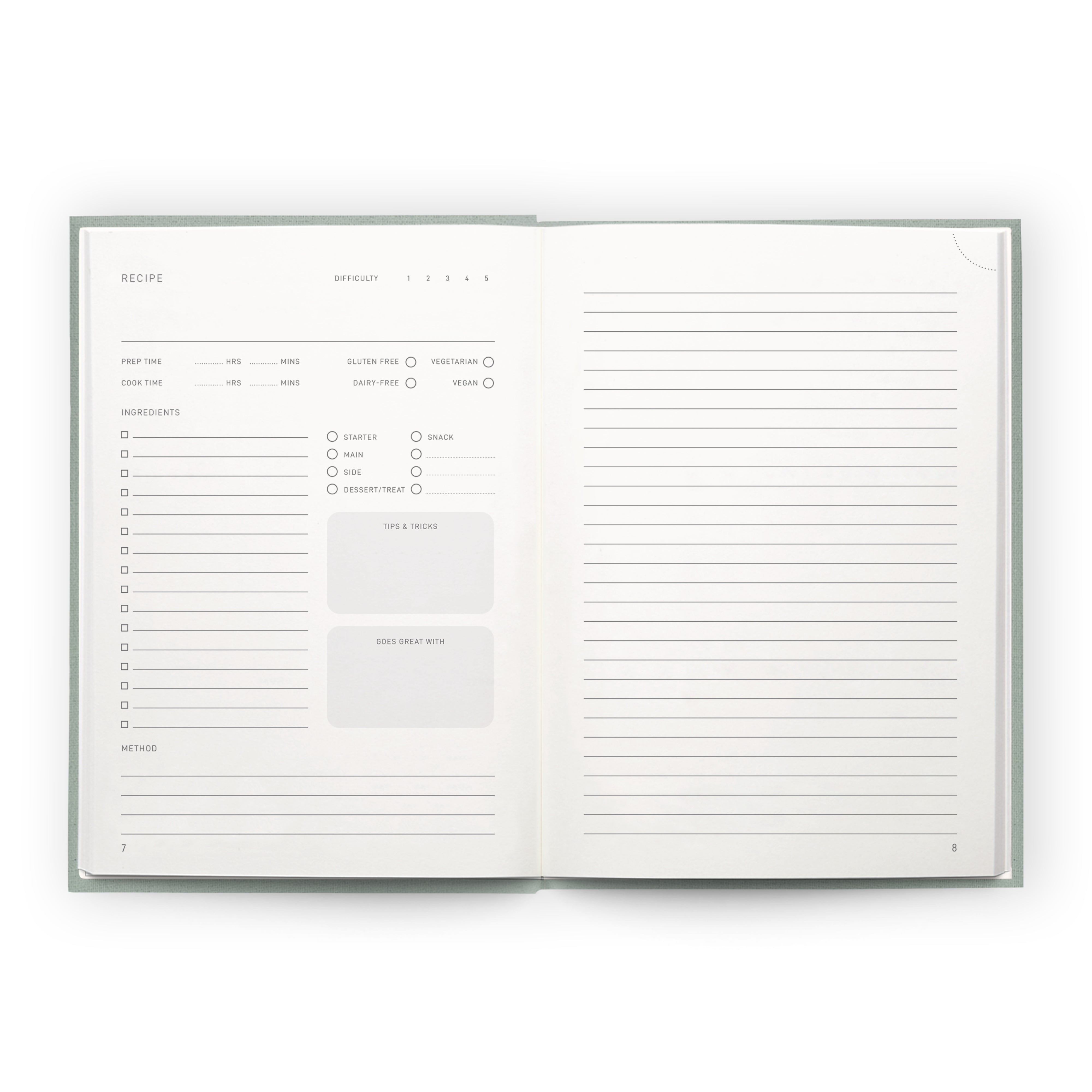 RECIPE JOURNAL - SAGE - Scribble & Dot