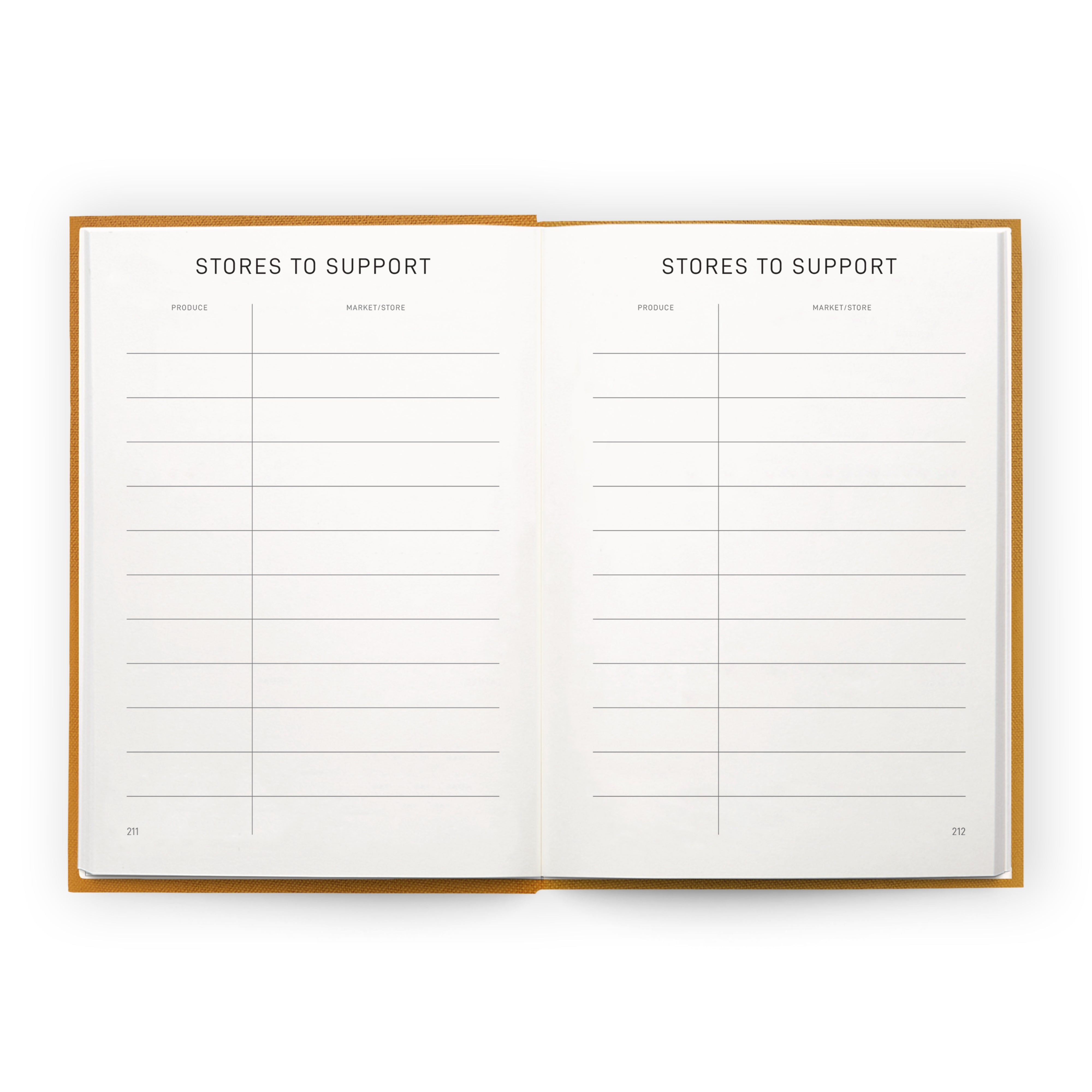 RECIPE JOURNAL - MUSTARD - Scribble & Dot