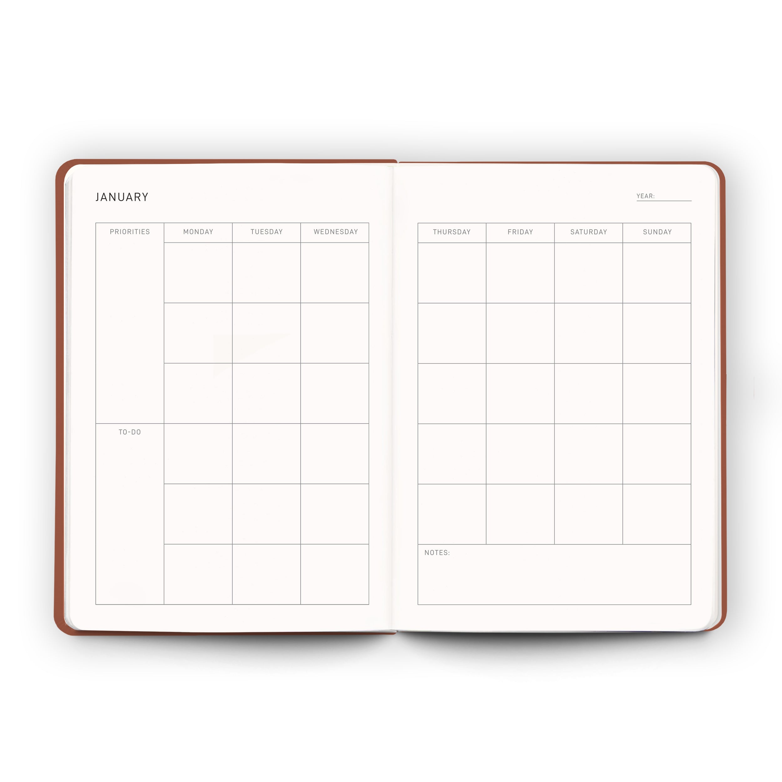 Daily Planner - Rust - Scribble & Dot