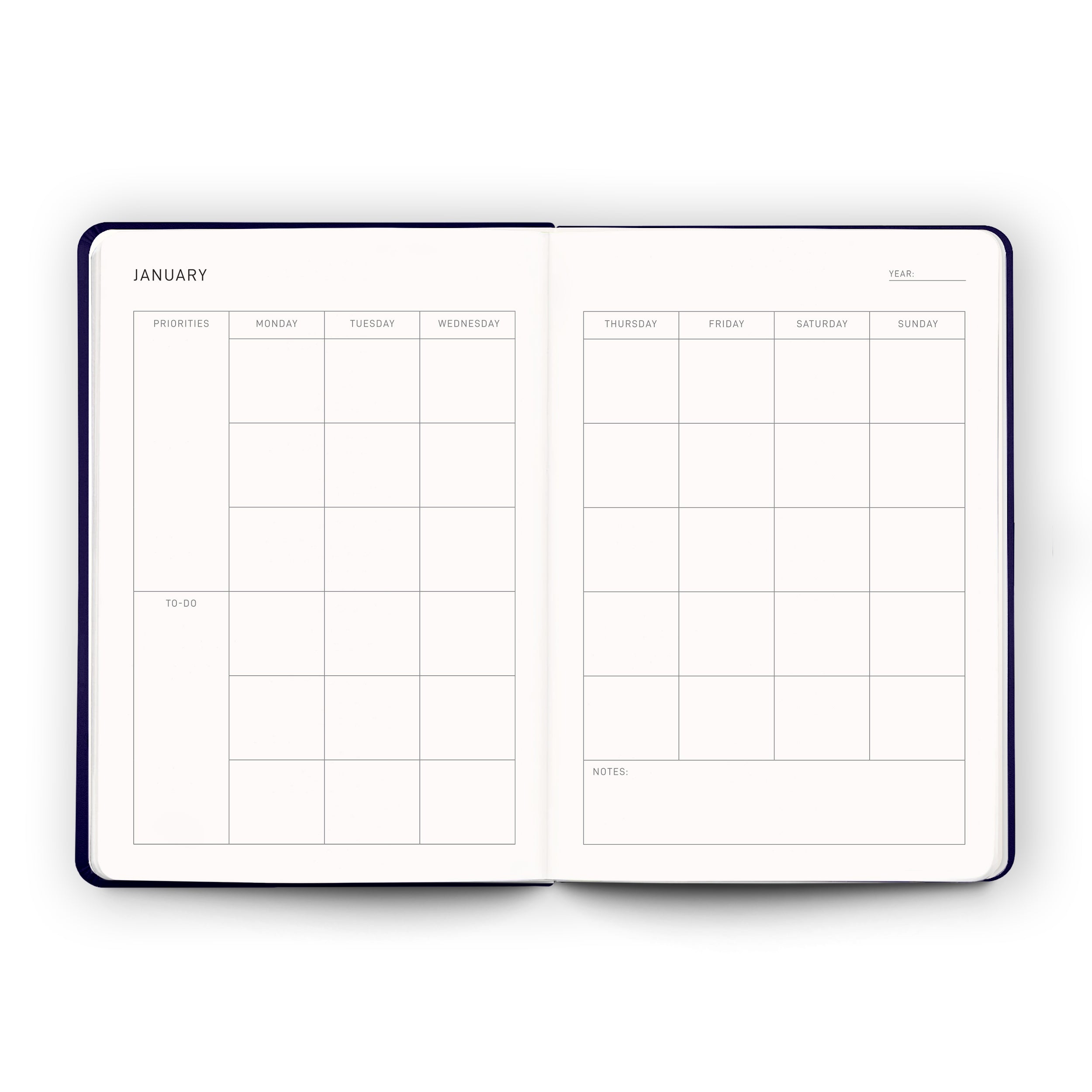 Daily Planner - Charcoal - Scribble & Dot