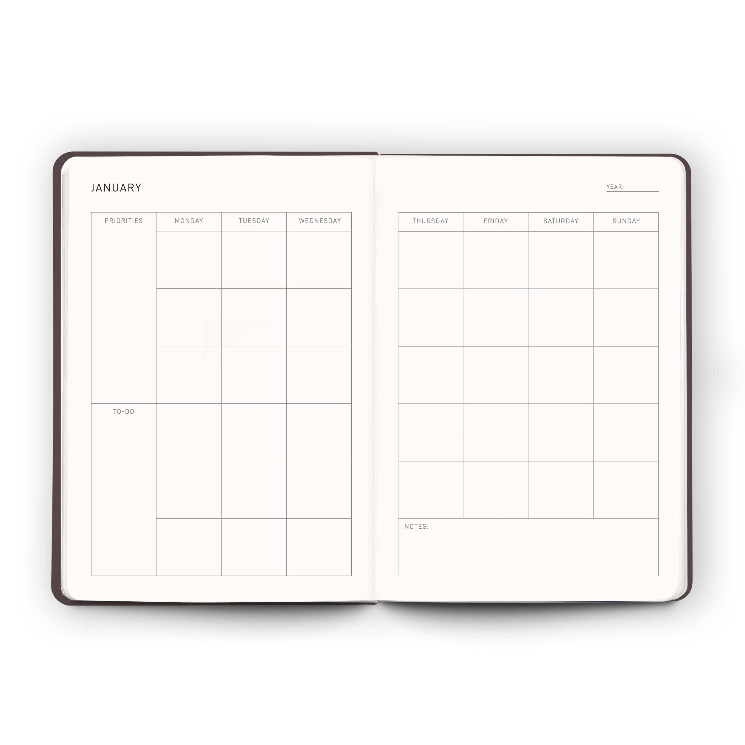 Daily Planner - Mocha - Scribble & Dot