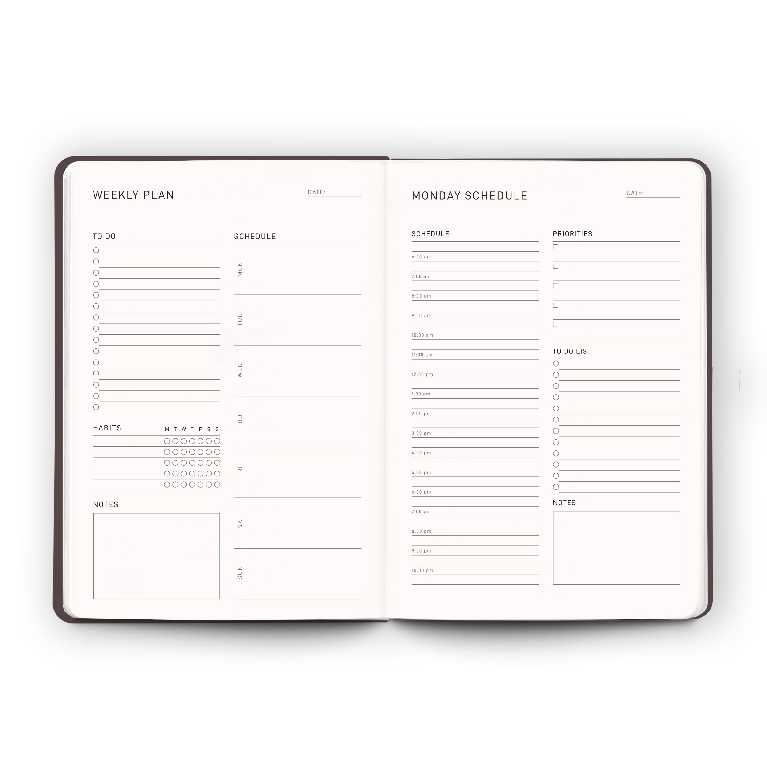 Daily Planner - Mocha - Scribble & Dot