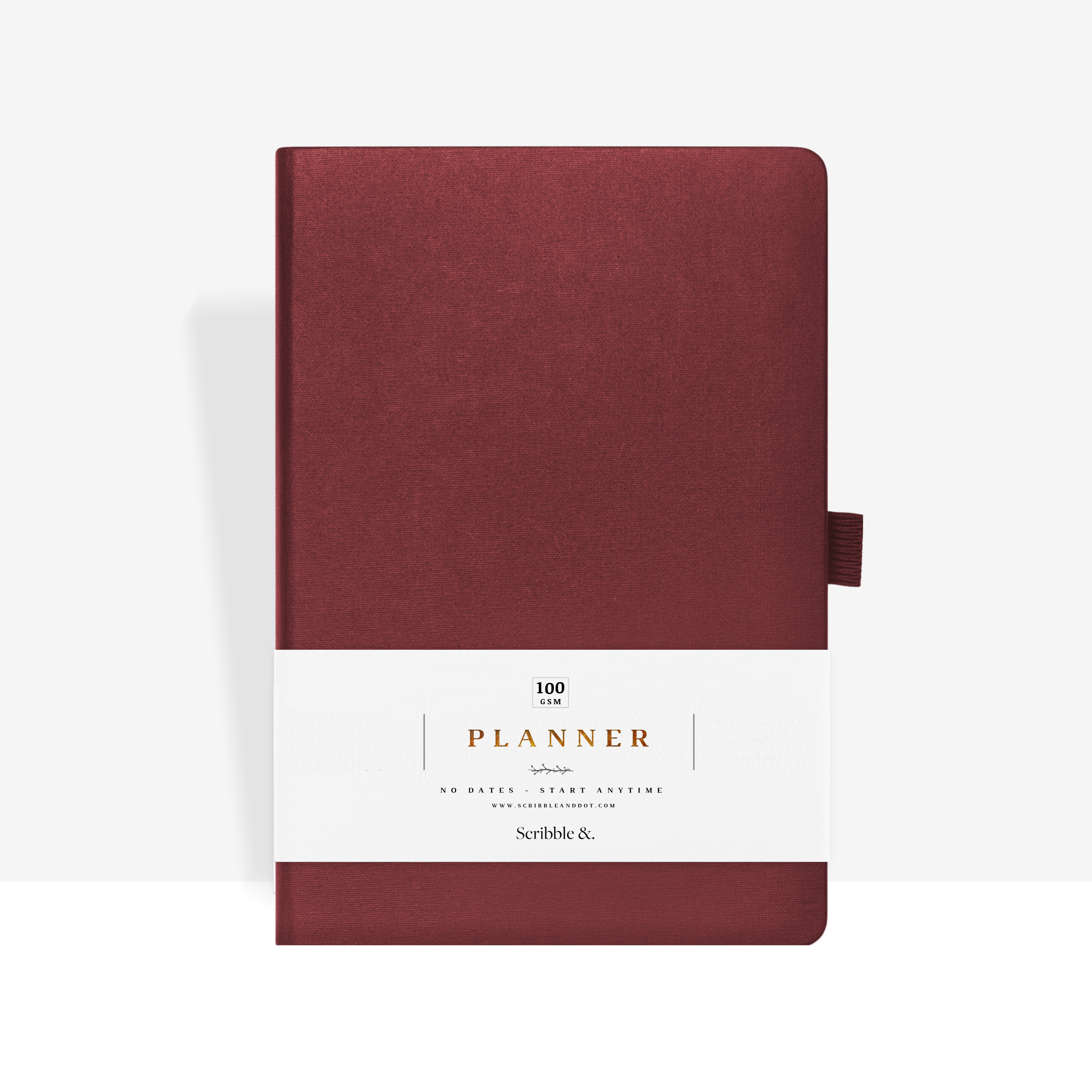 Daily Productivity Planner - Burgundy - Scribble & Dot