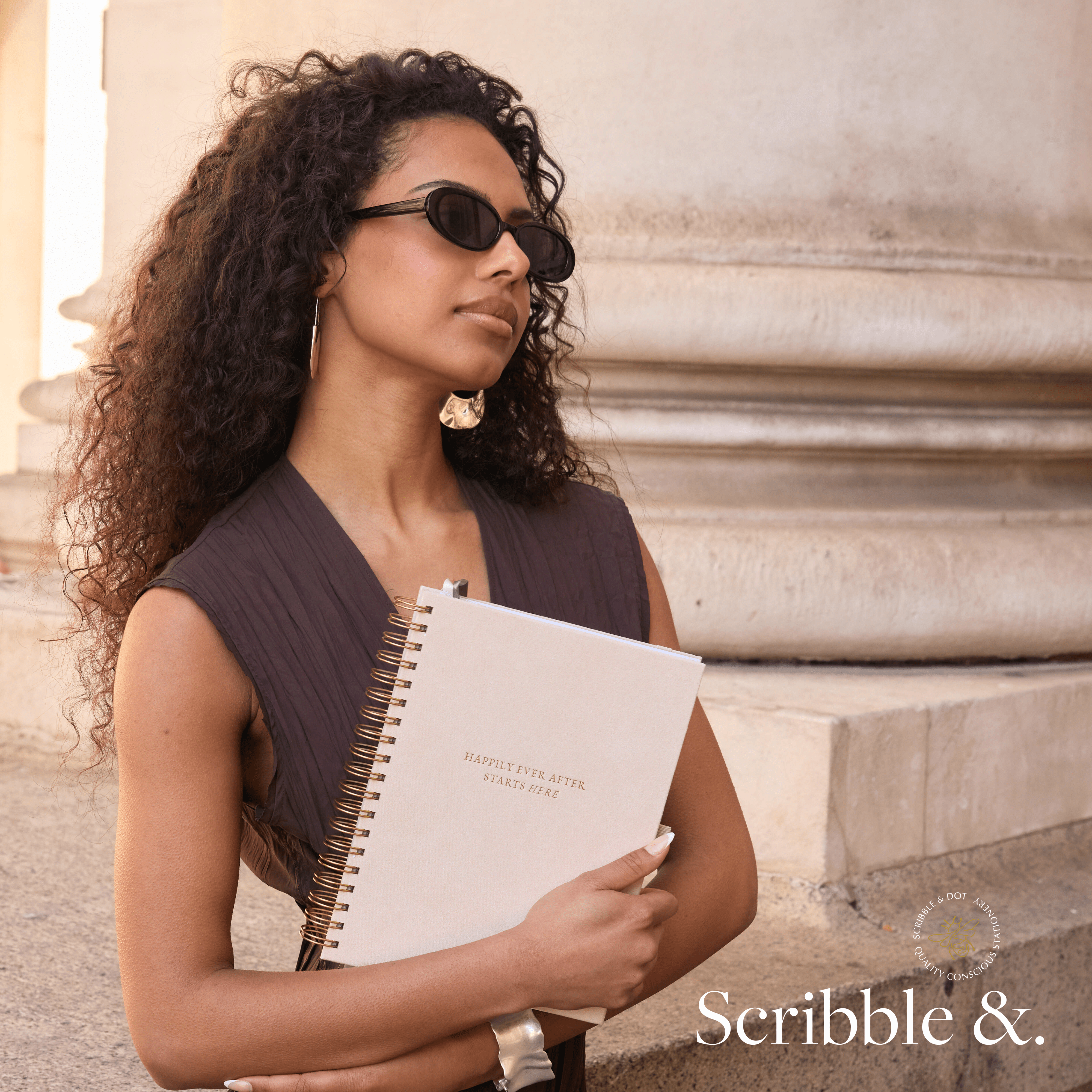 Elegant Wedding Planner Binder Suede - Scribble & Dot