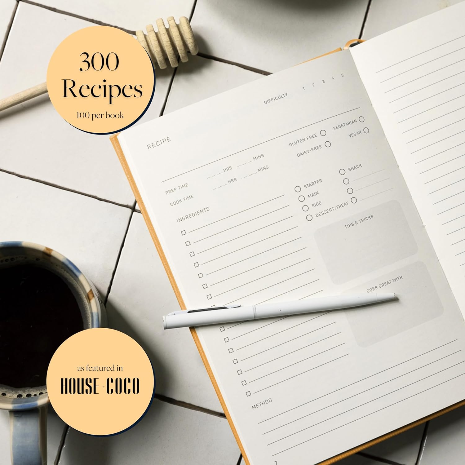 Luxury Recipe Journal Collection - Scribble & Dot