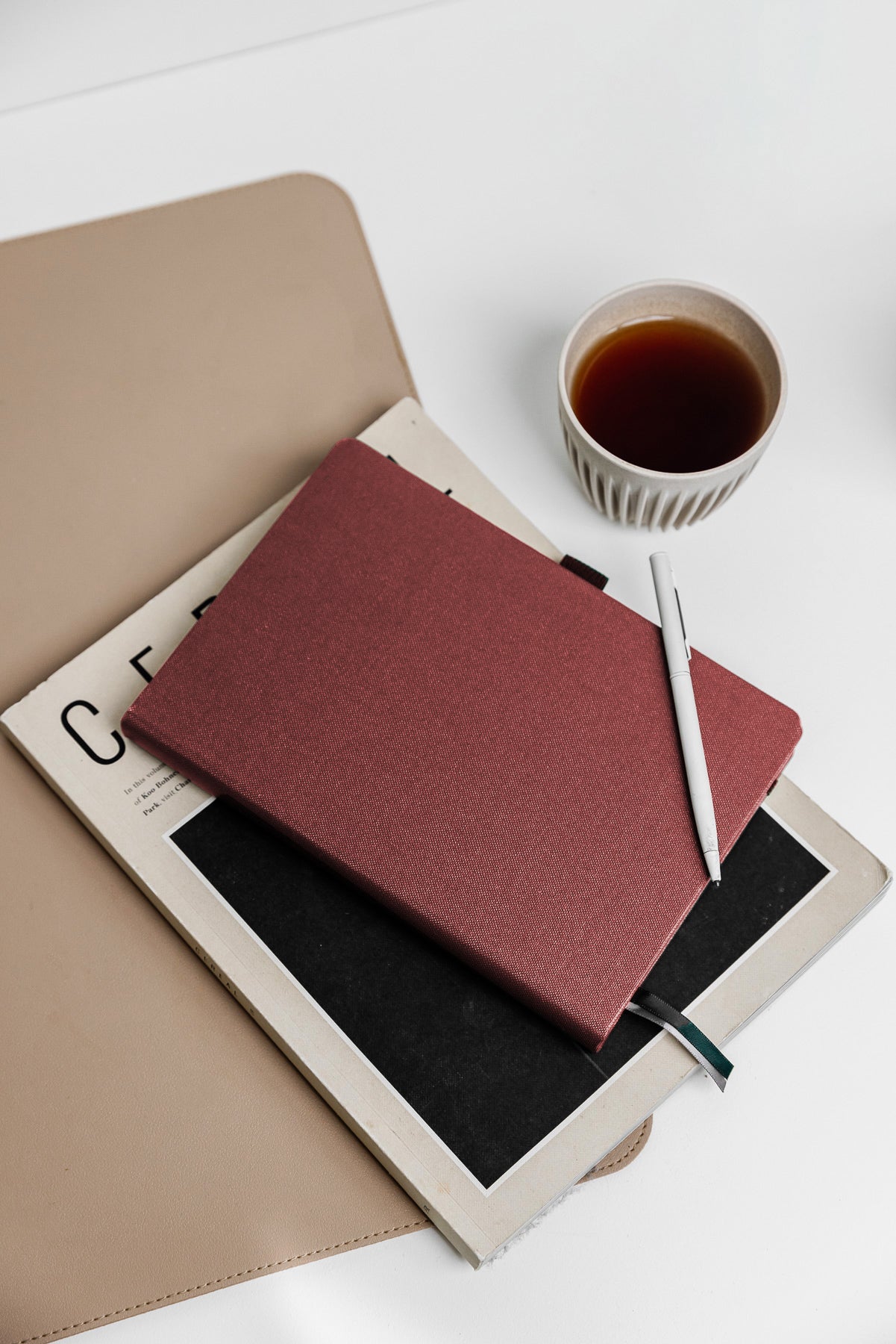 Daily Productivity Planner - Burgundy - Scribble & Dot