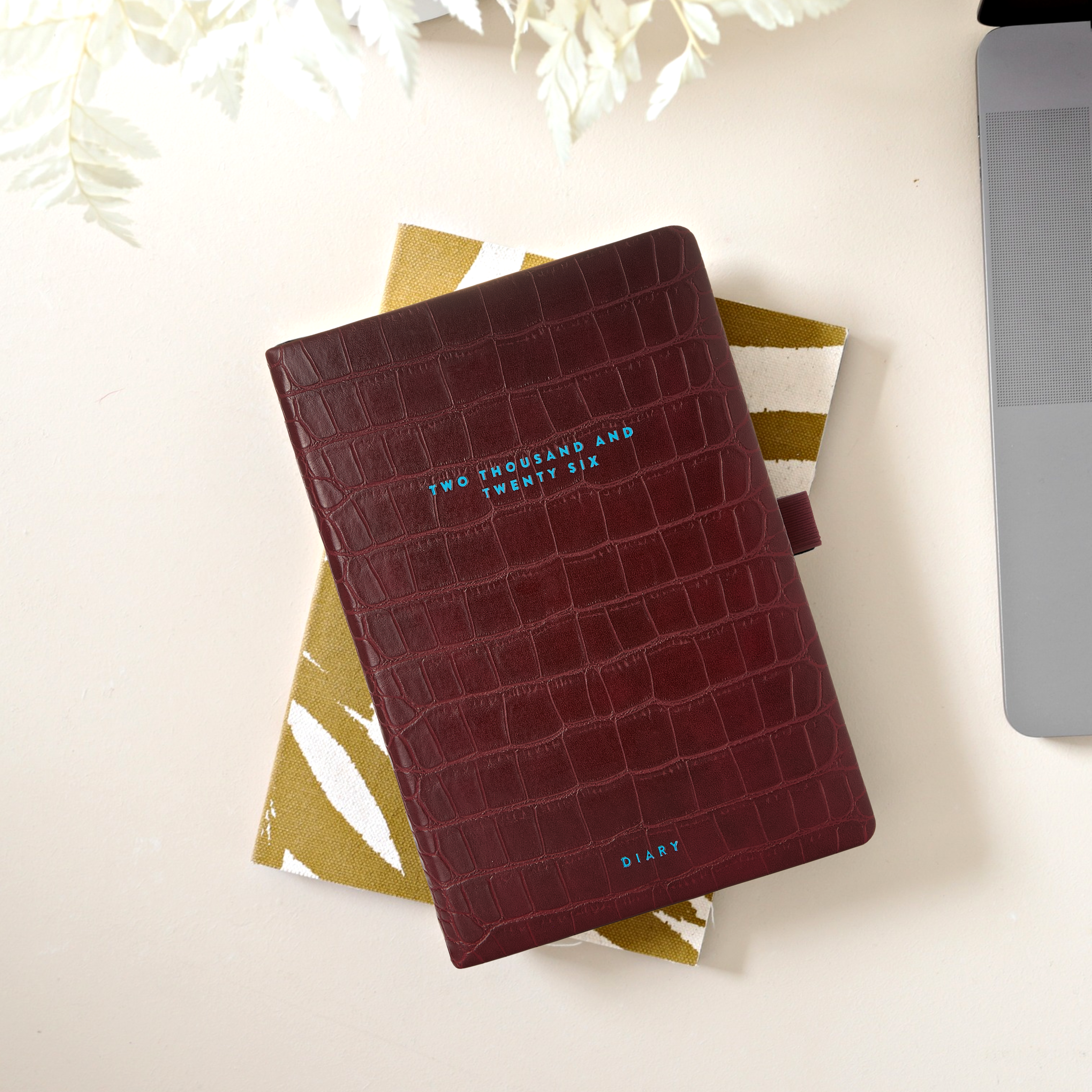 Burgundy Croc - A5 2026 Diary (Weekly) - Scribble & Dot