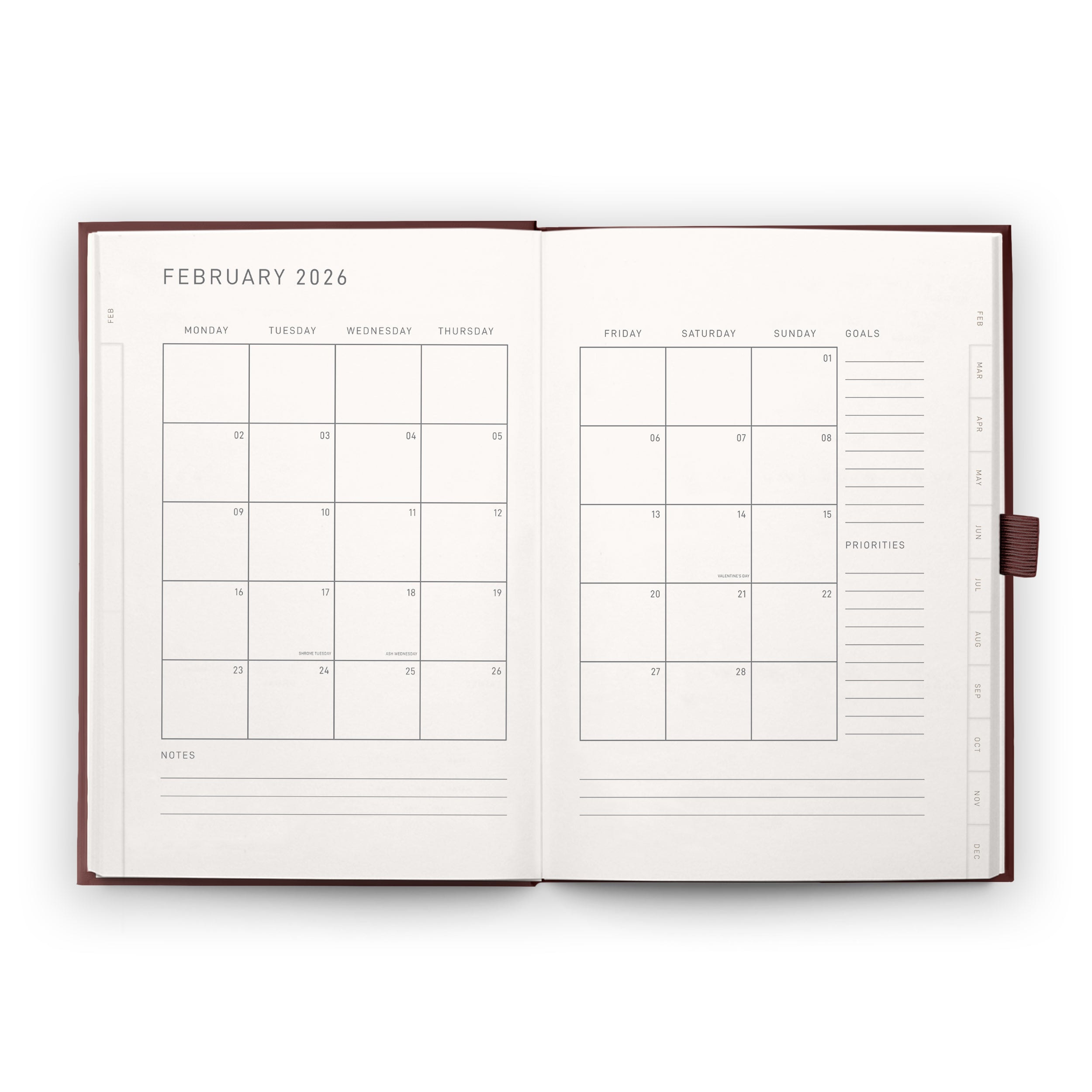 A6 2026 Diary - Cherry - Scribble & Dot 2026 daily diary 2026 weekly planner 2026 monthly planner 2026 dated planner 2026 hardcover diary 2026 Pocket Diary 2026 Small Diary