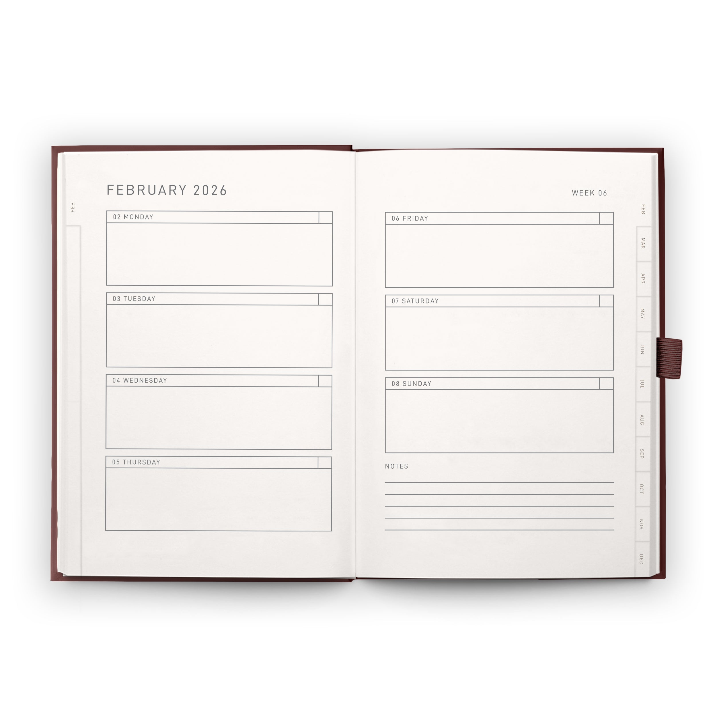 A6 2026 Diary - Cherry - Scribble & Dot 2026 daily diary 2026 weekly planner 2026 monthly planner 2026 dated planner 2026 hardcover diary 2026 Pocket Diary 2026 Small Diary
