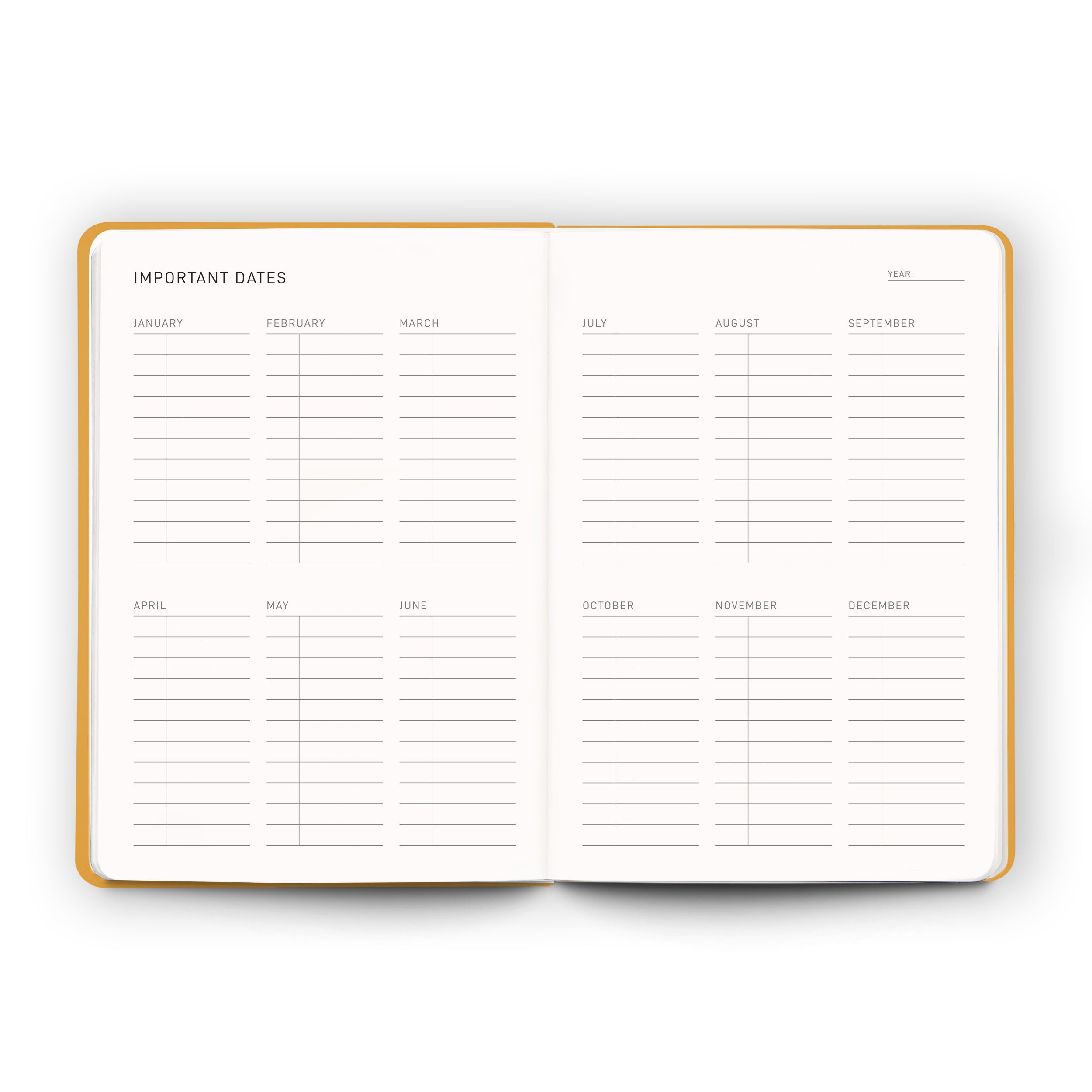 Daily Planner - Mustard - Scribble & Dot