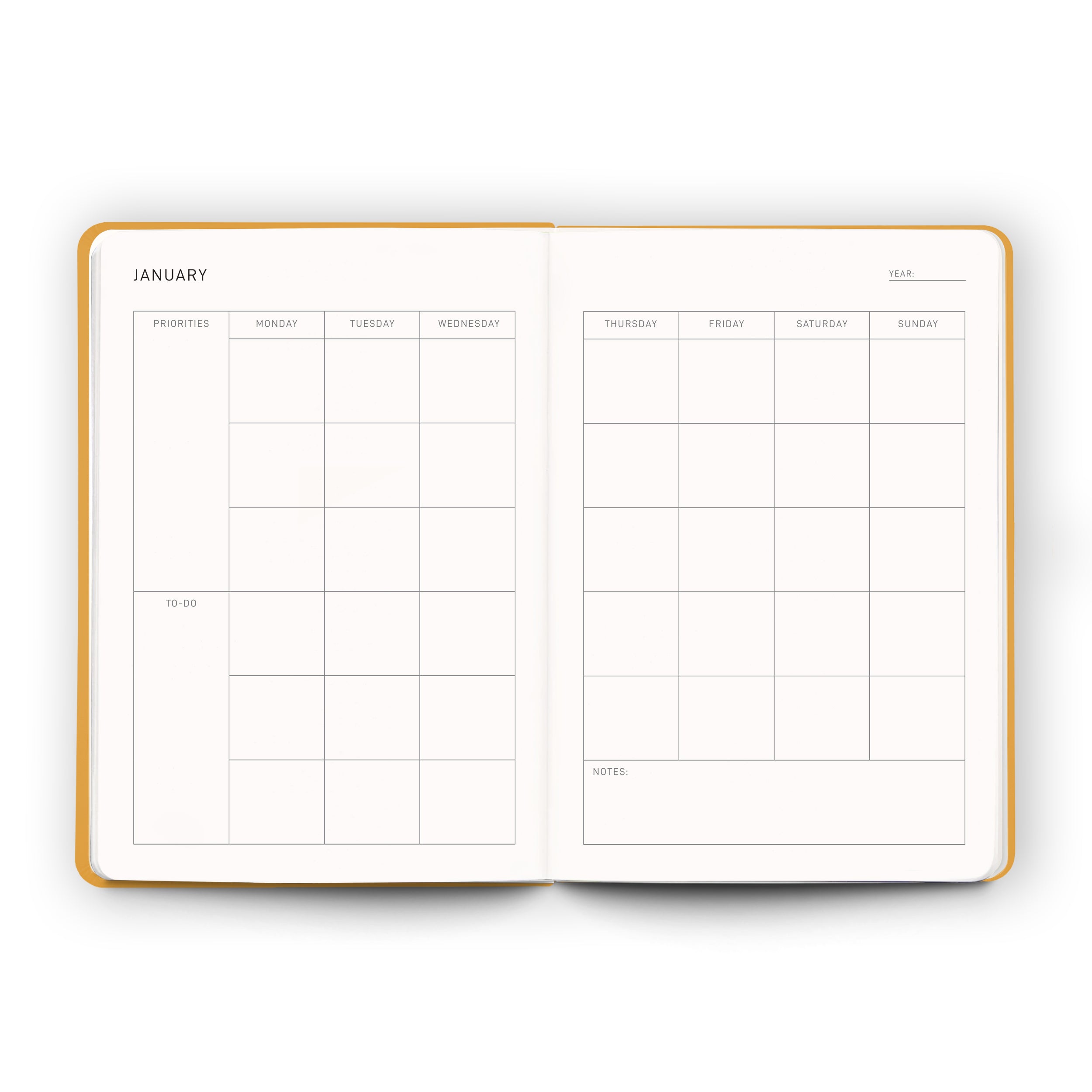 Daily Planner - Mustard - Scribble & Dot