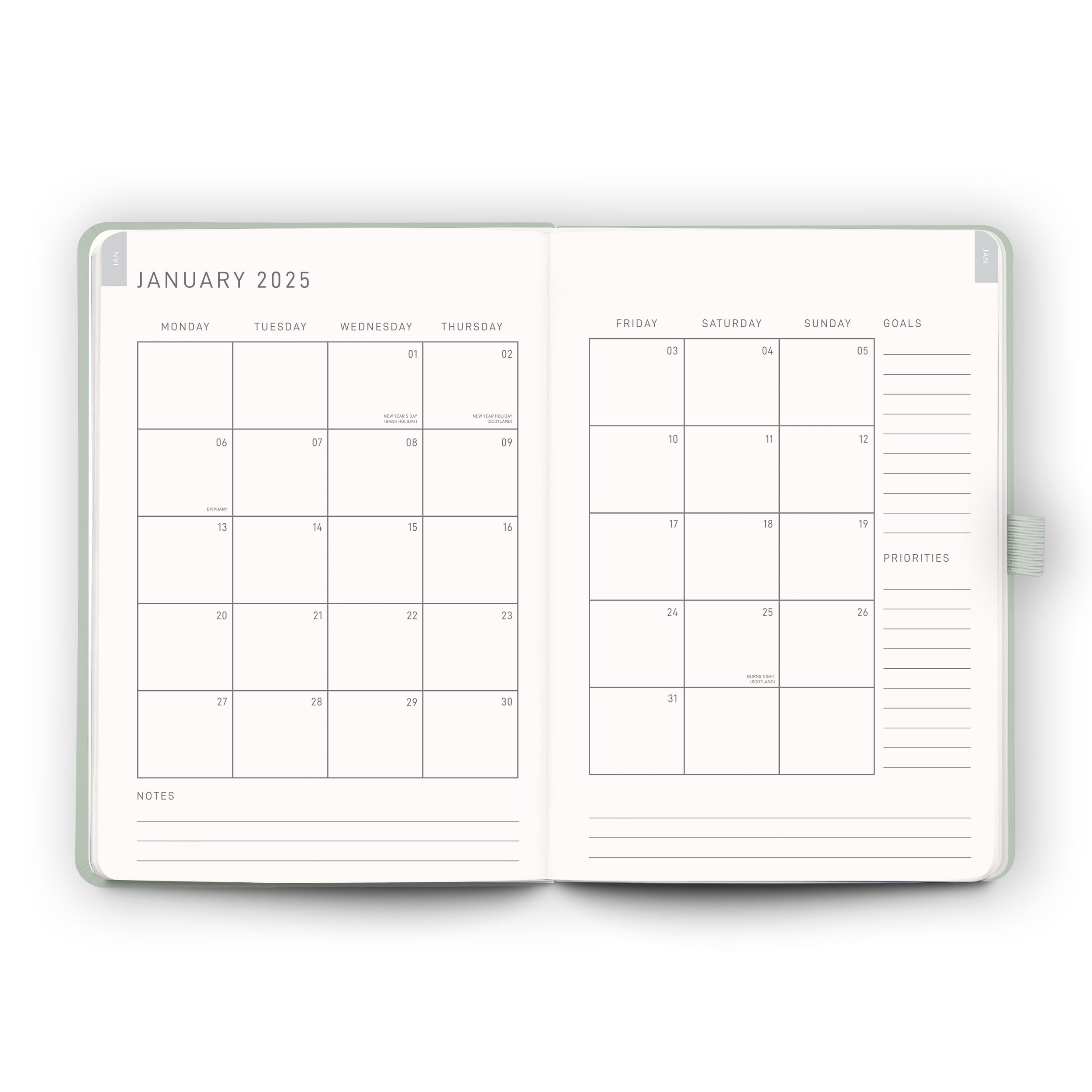 Sea Sage 2025 Diary - Day a Page A5 - Scribble & Dot
