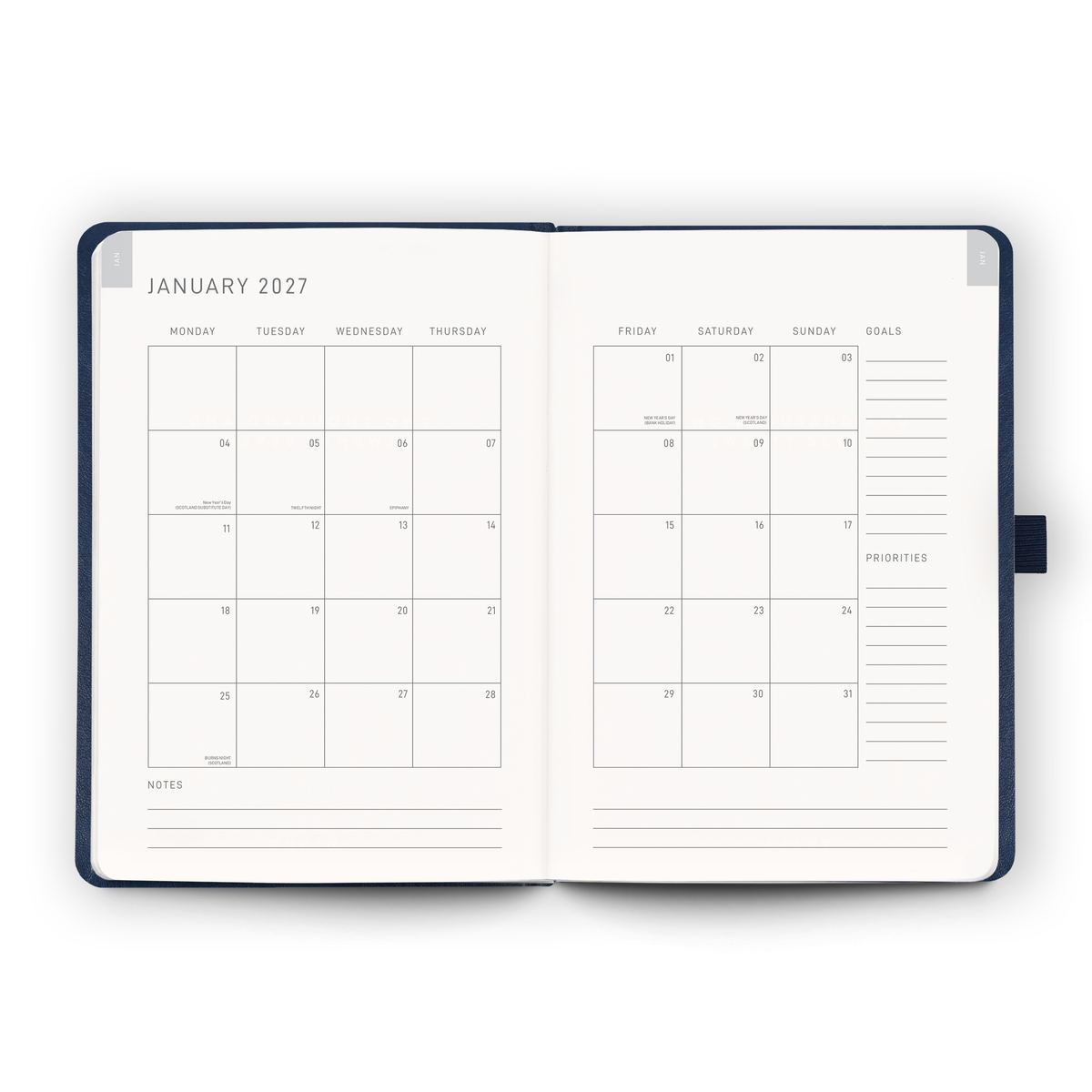 Open blank pages inside the 2027 Daily Diary | Ink