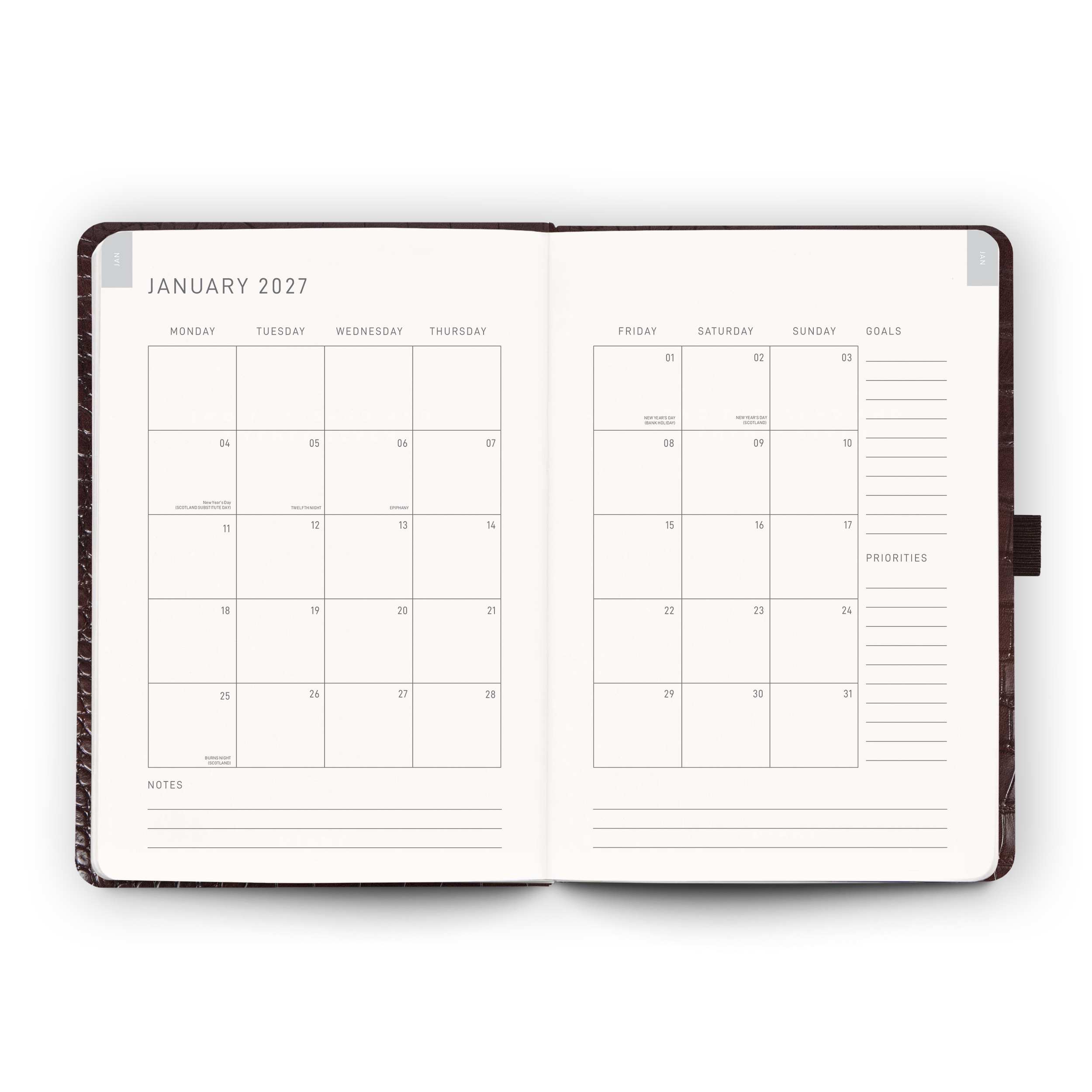 2027 Daily Diary | Espresso Croc