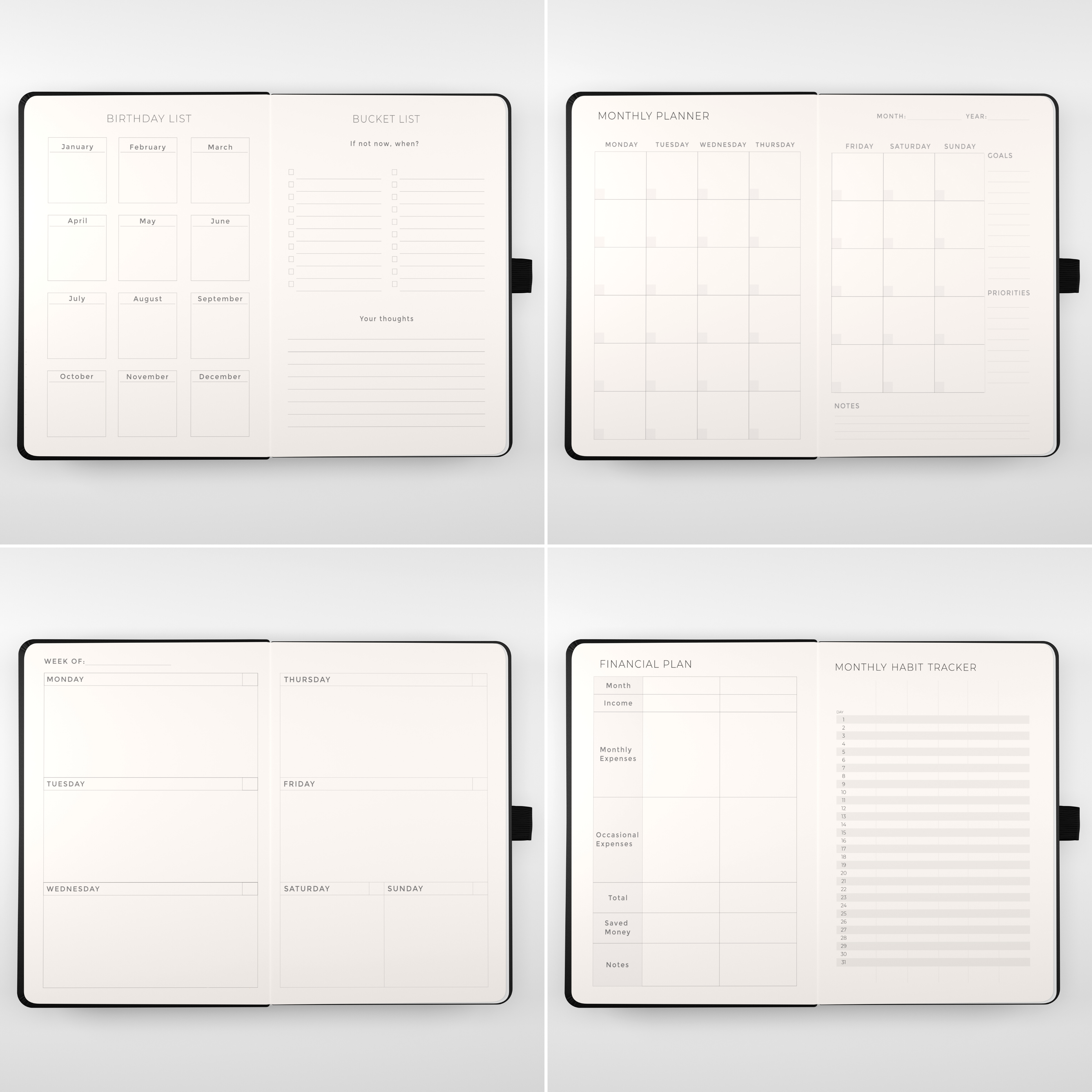 Undated Planner | Gold Bee