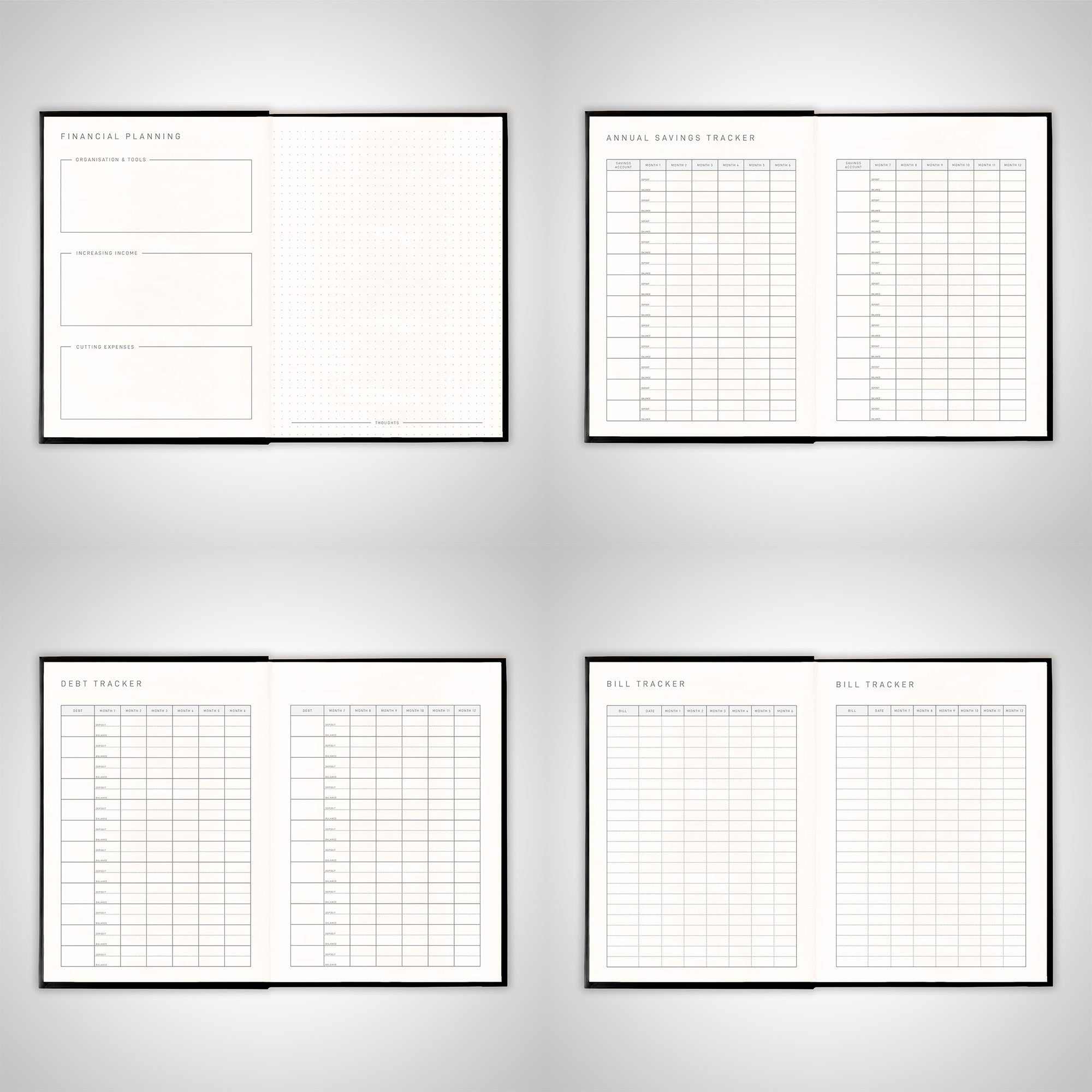 Budget Planner - Black A5 - Scribble & Dot