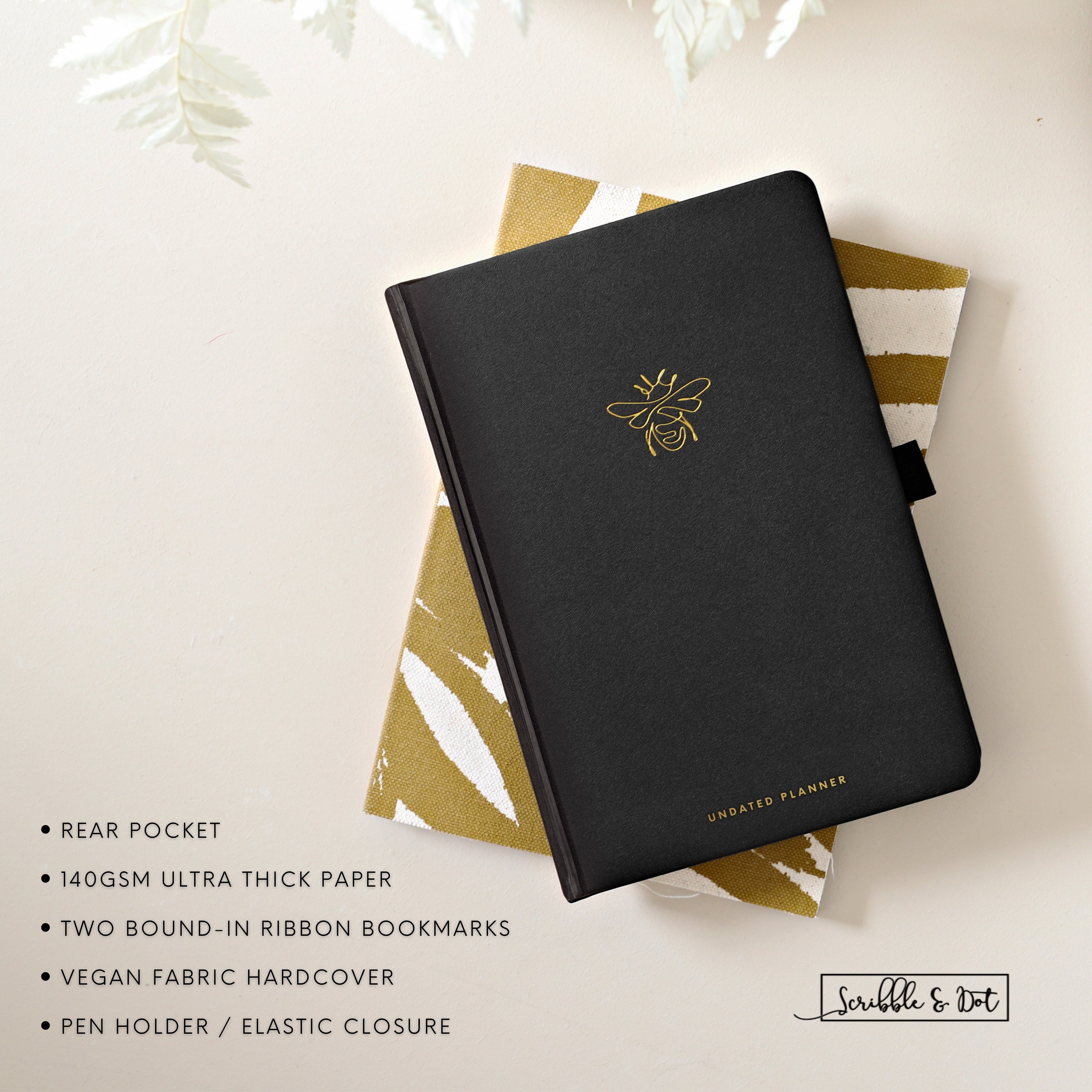 GOLD BEE A5 PLANNER - UNDATED - Scribble & Dot