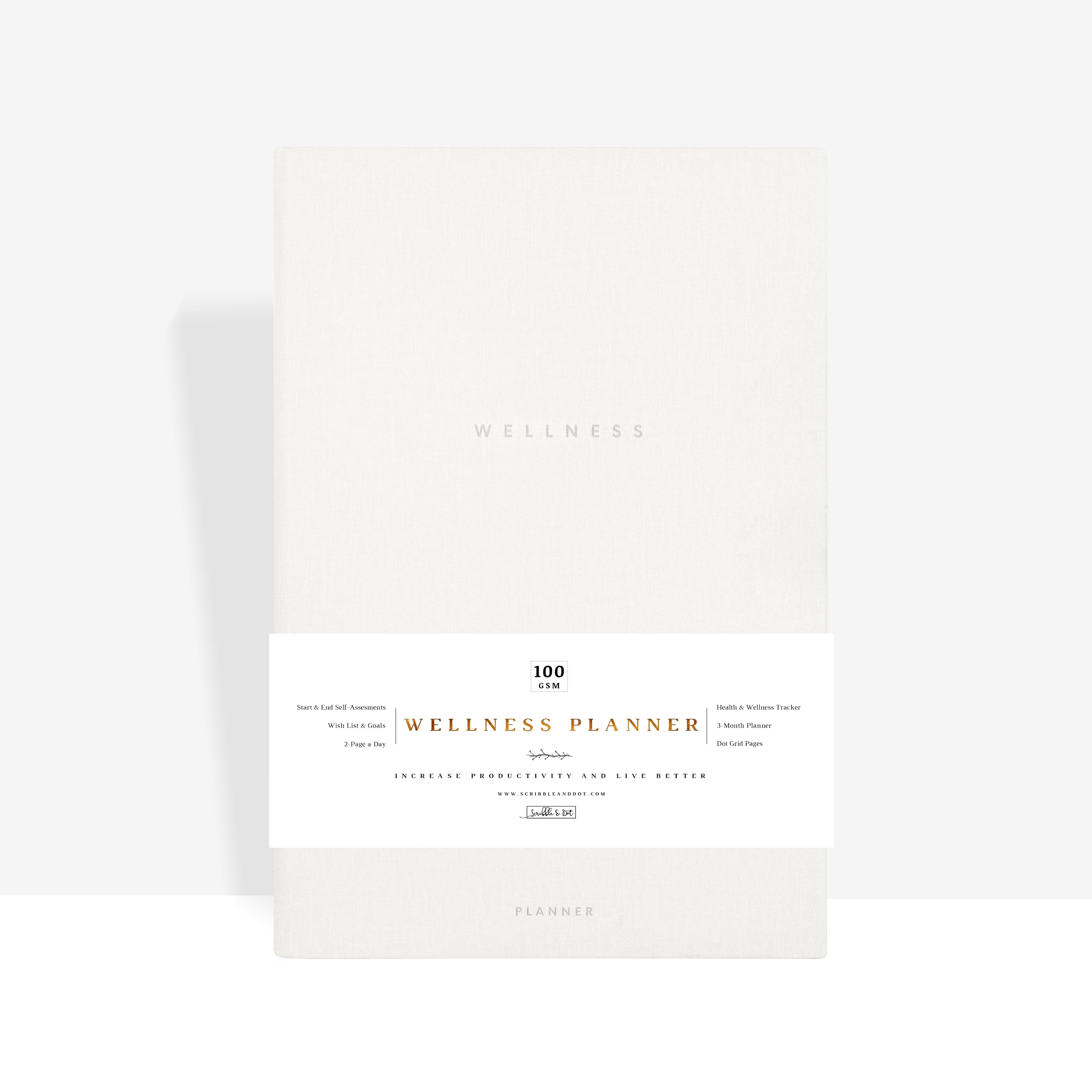 Grey Wellness Planner - A5 - Scribble & Dot