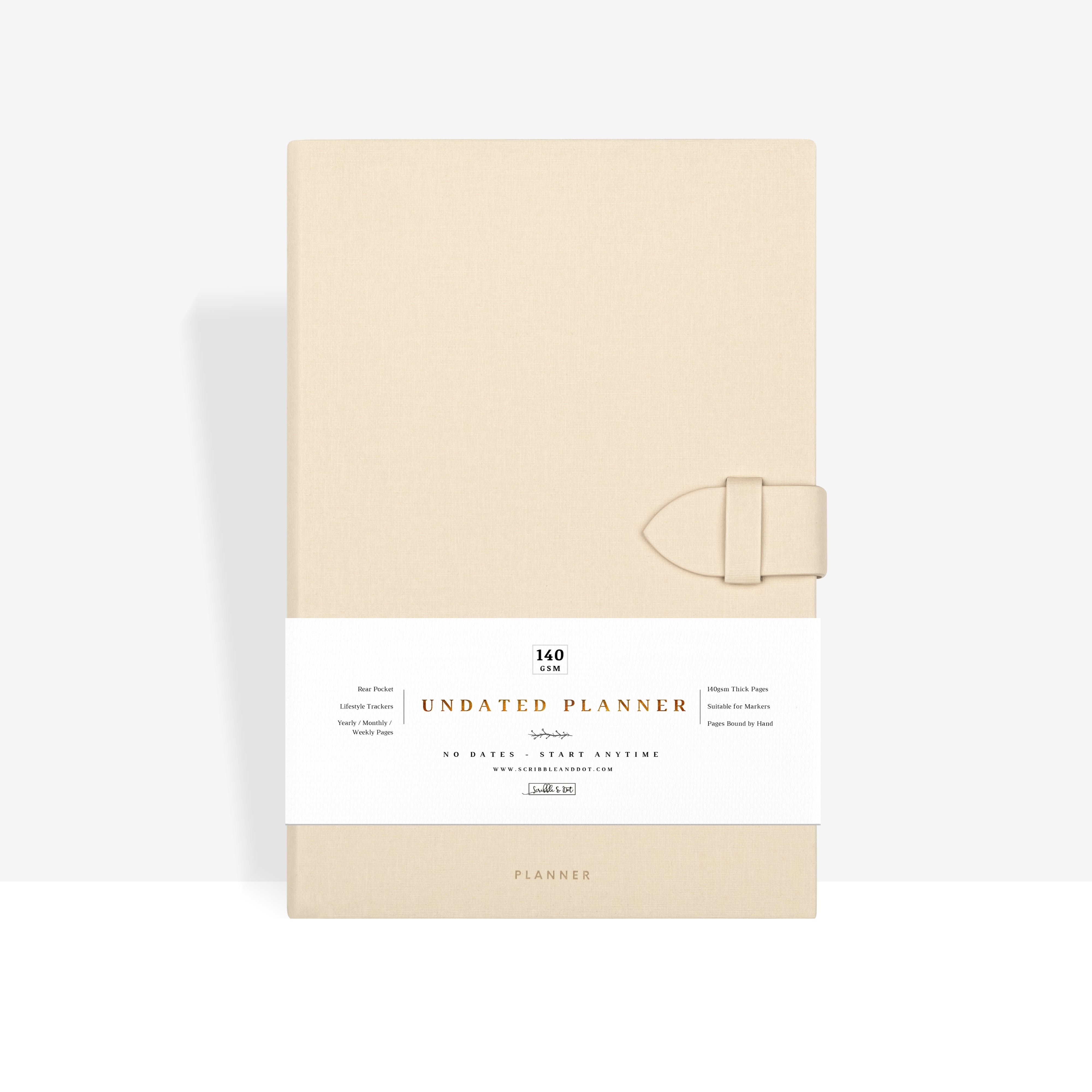 Beige - Undated Planner A5 - Scribble & Dot