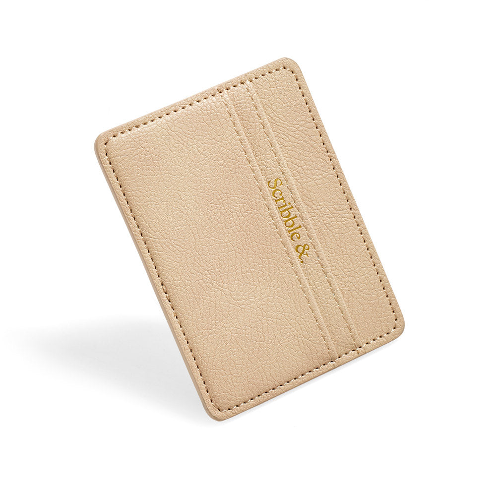Beige Card Holder - Scribble & Dot