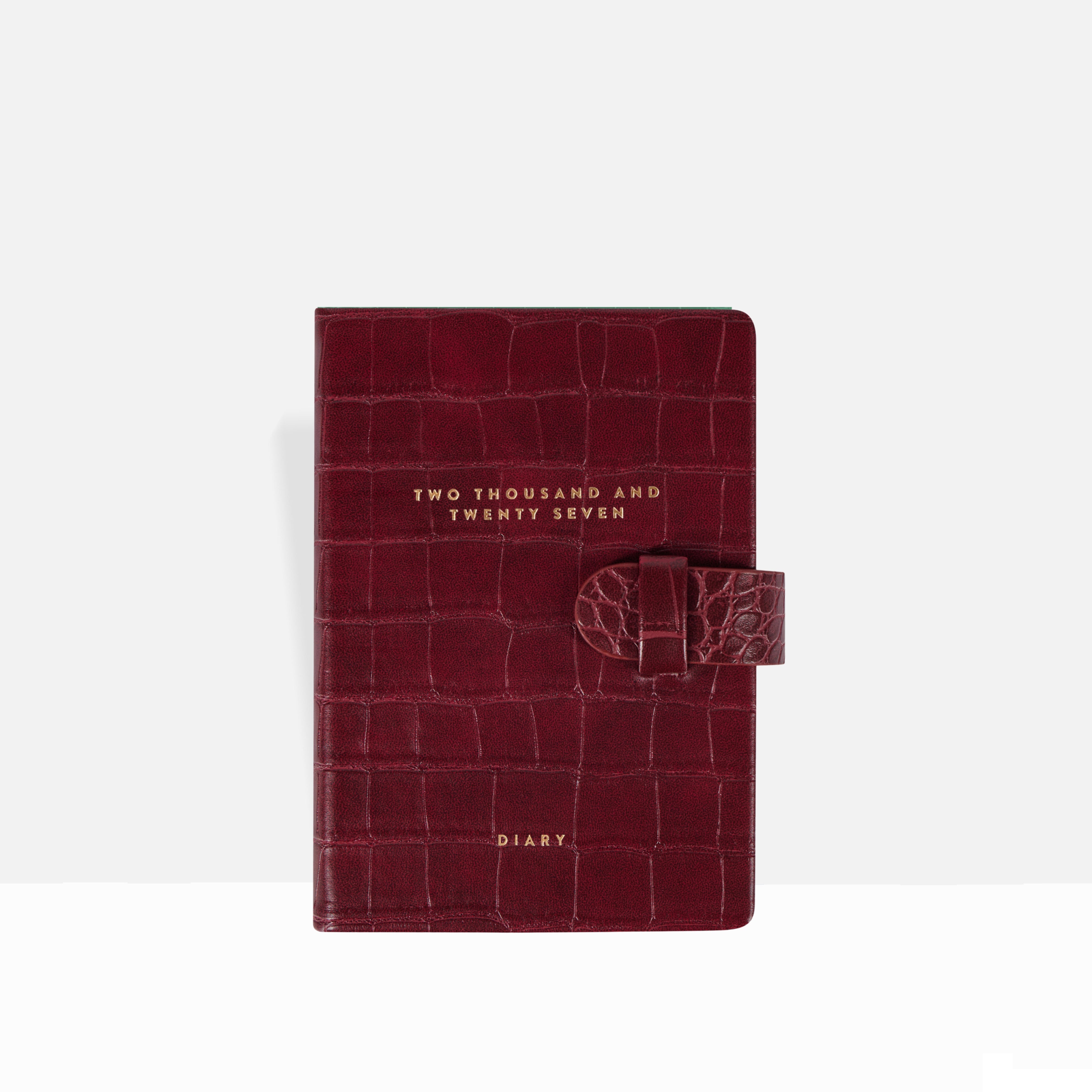 2027 Pocket Diary | Burgundy Croc