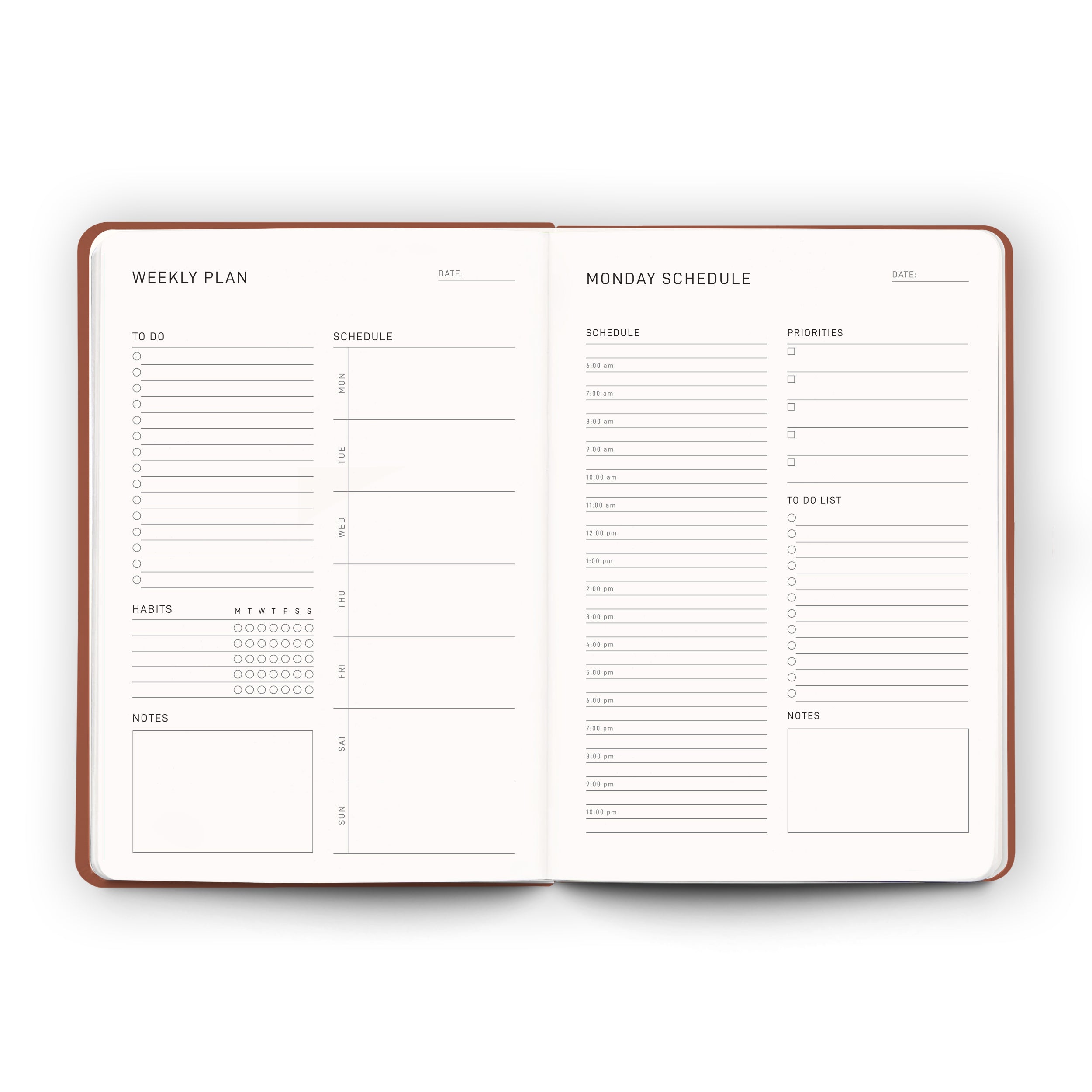 Daily Planner - Rust - Scribble & Dot