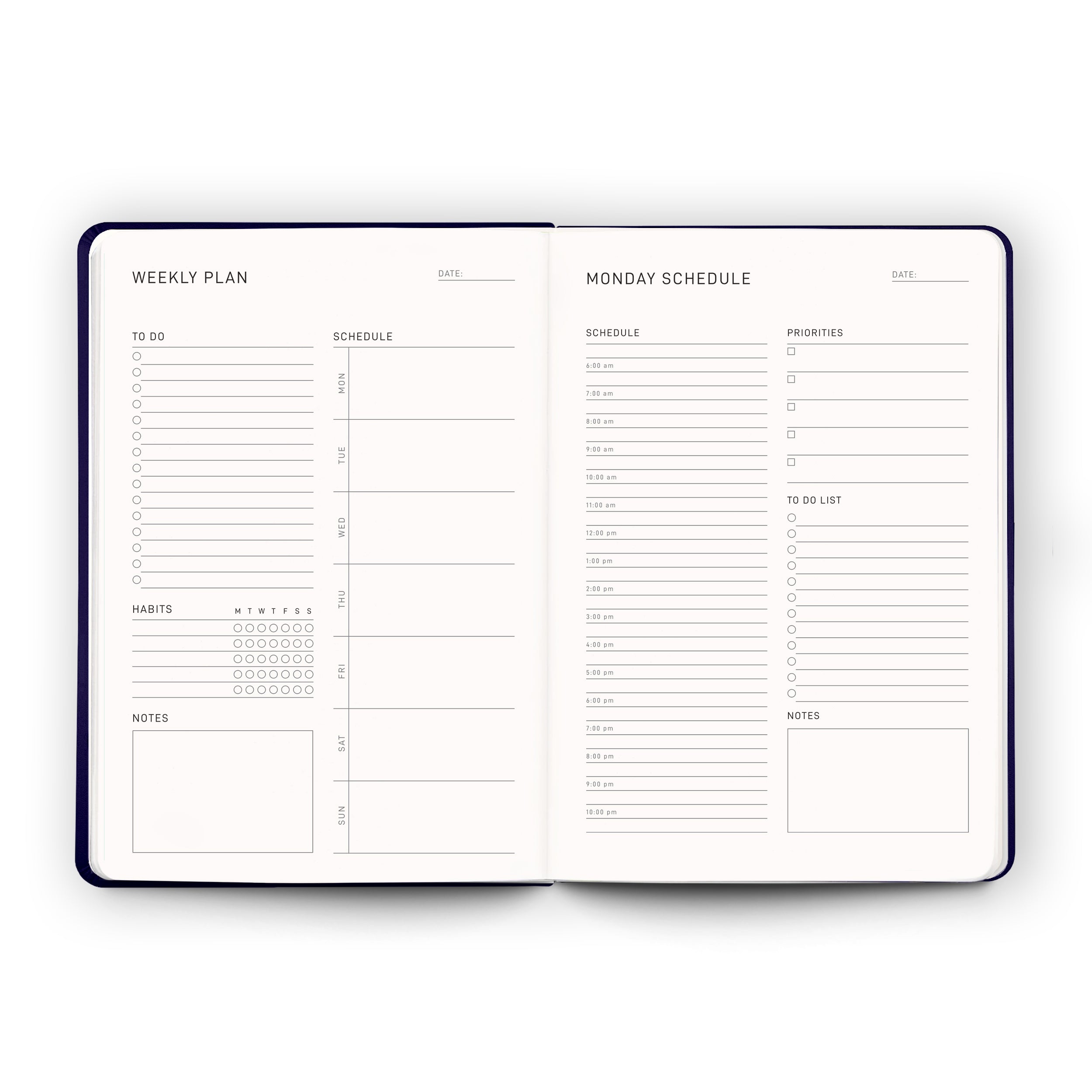 Daily Planner - Charcoal - Scribble & Dot