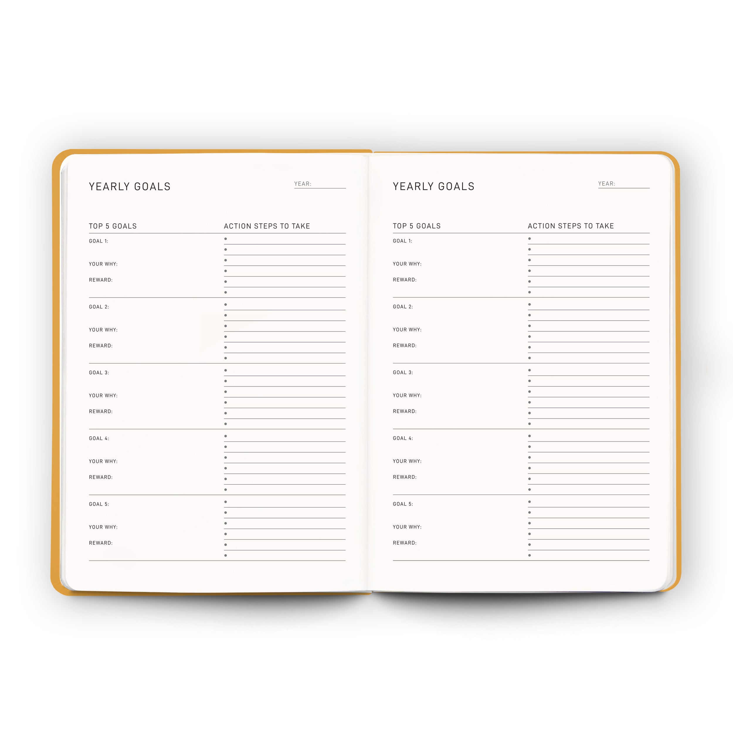 Daily Planner - Mustard - Scribble & Dot