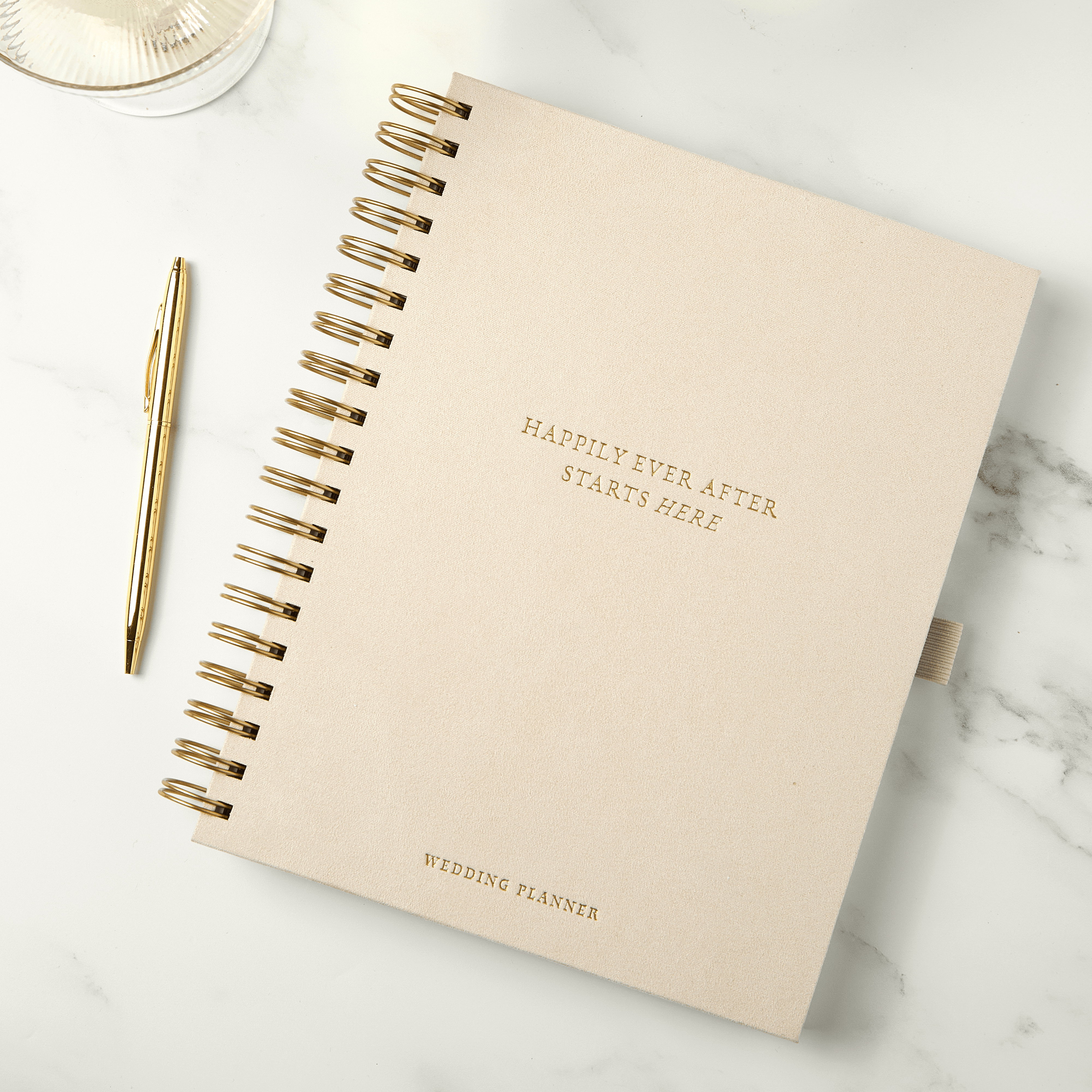 Elegant Wedding Planner Binder Suede - Scribble & Dot