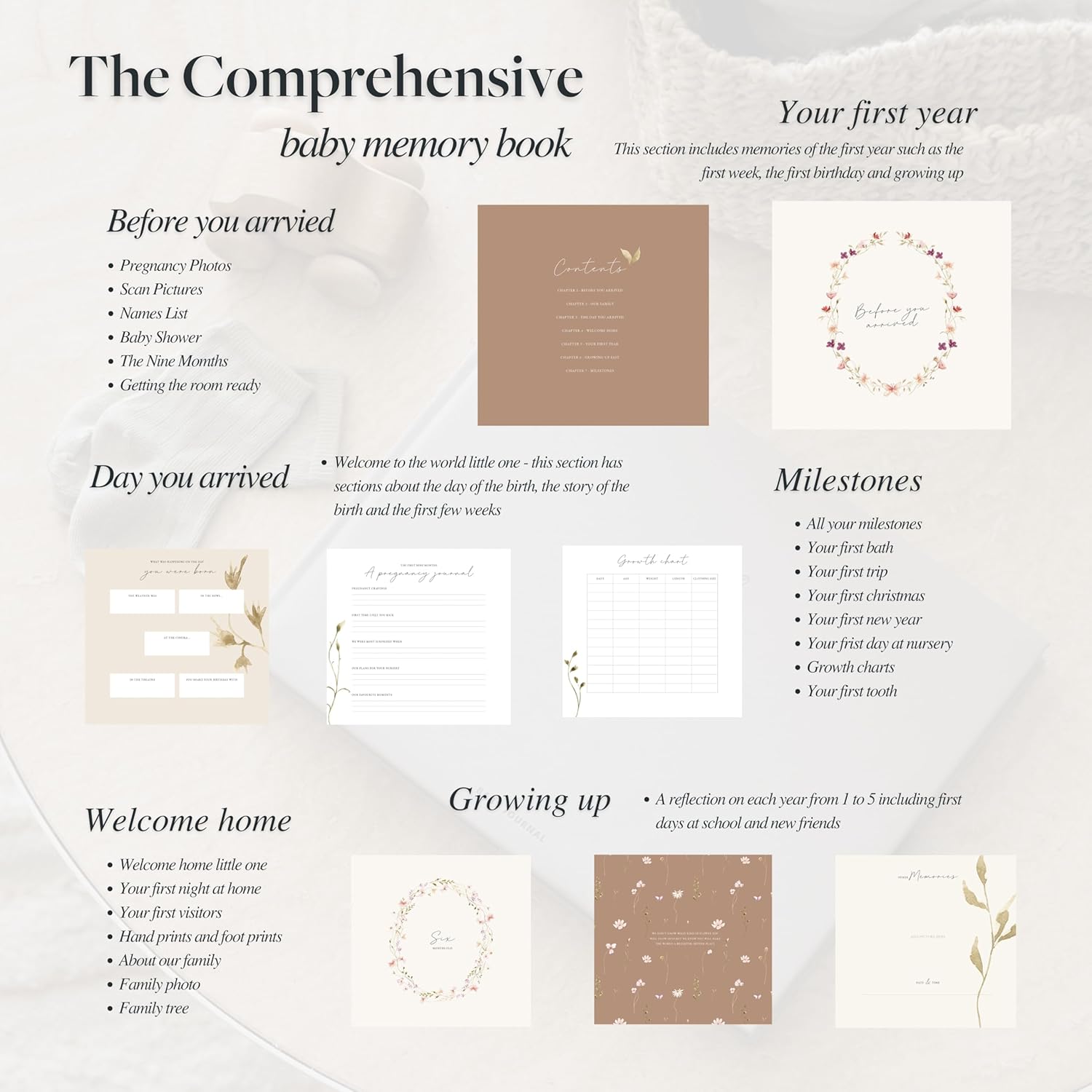 Baby Journal Memory Book - Suede