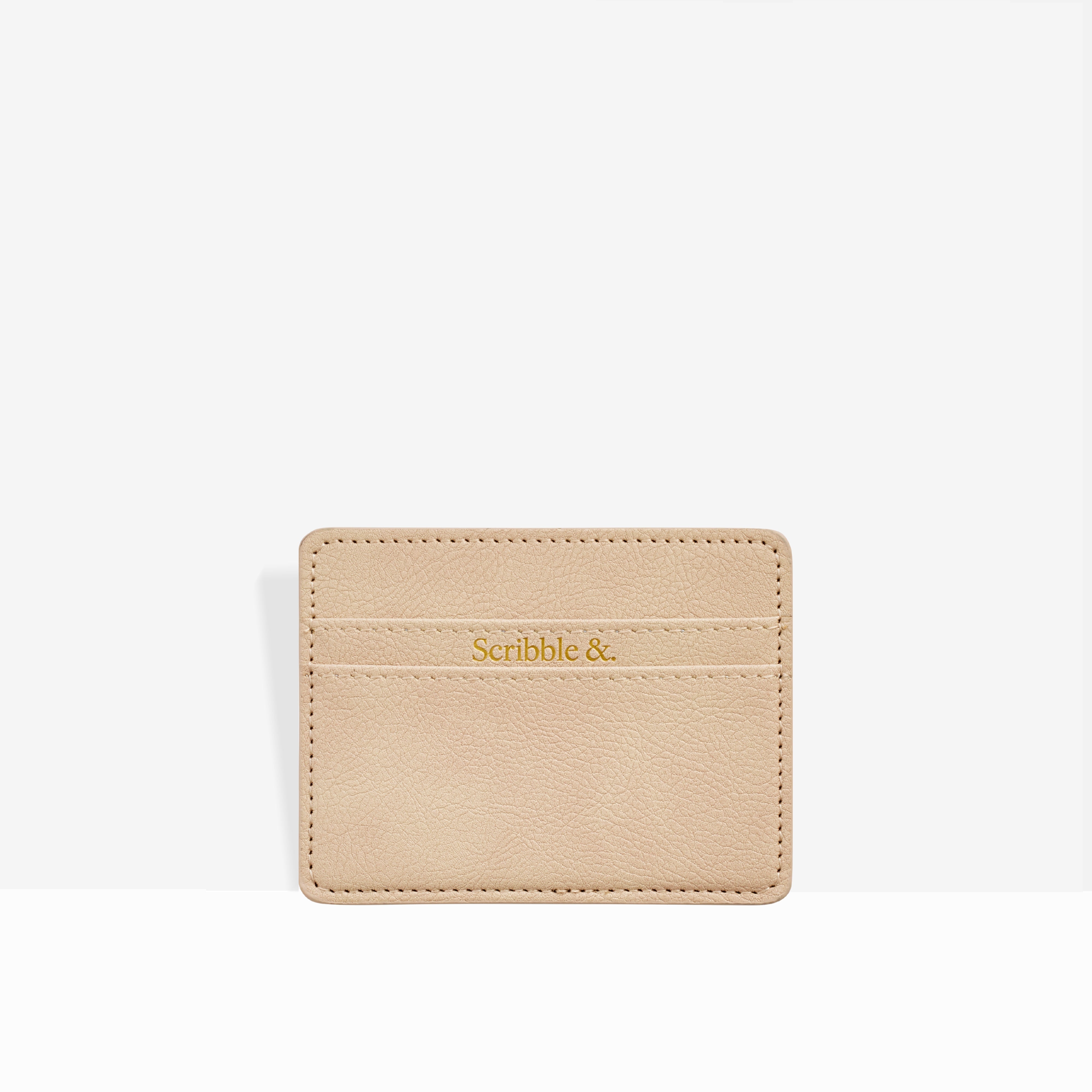 Beige Card Holder - Scribble & Dot