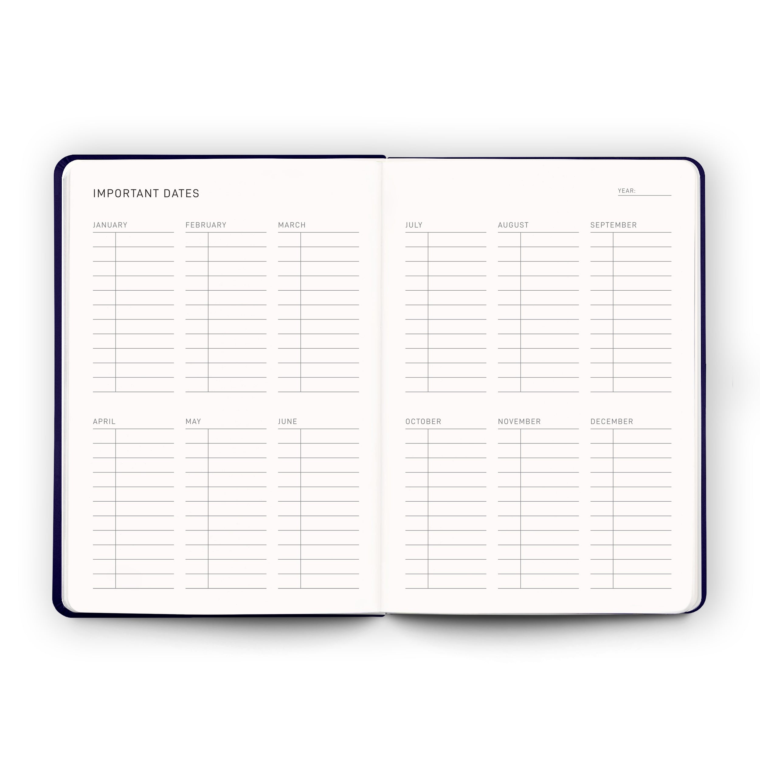 Daily Planner - Charcoal - Scribble & Dot