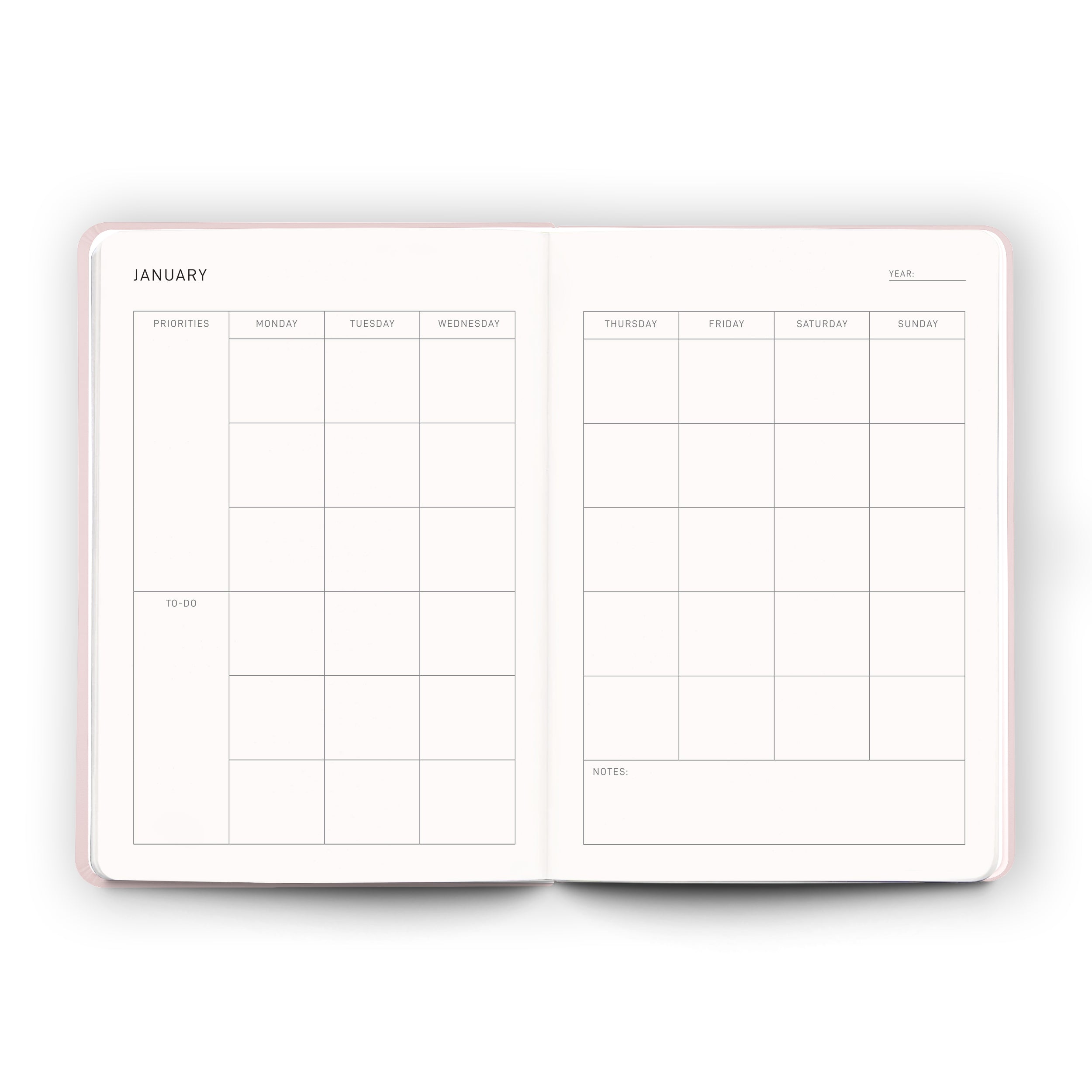 Daily Planner - Blush Pink - Scribble & Dot