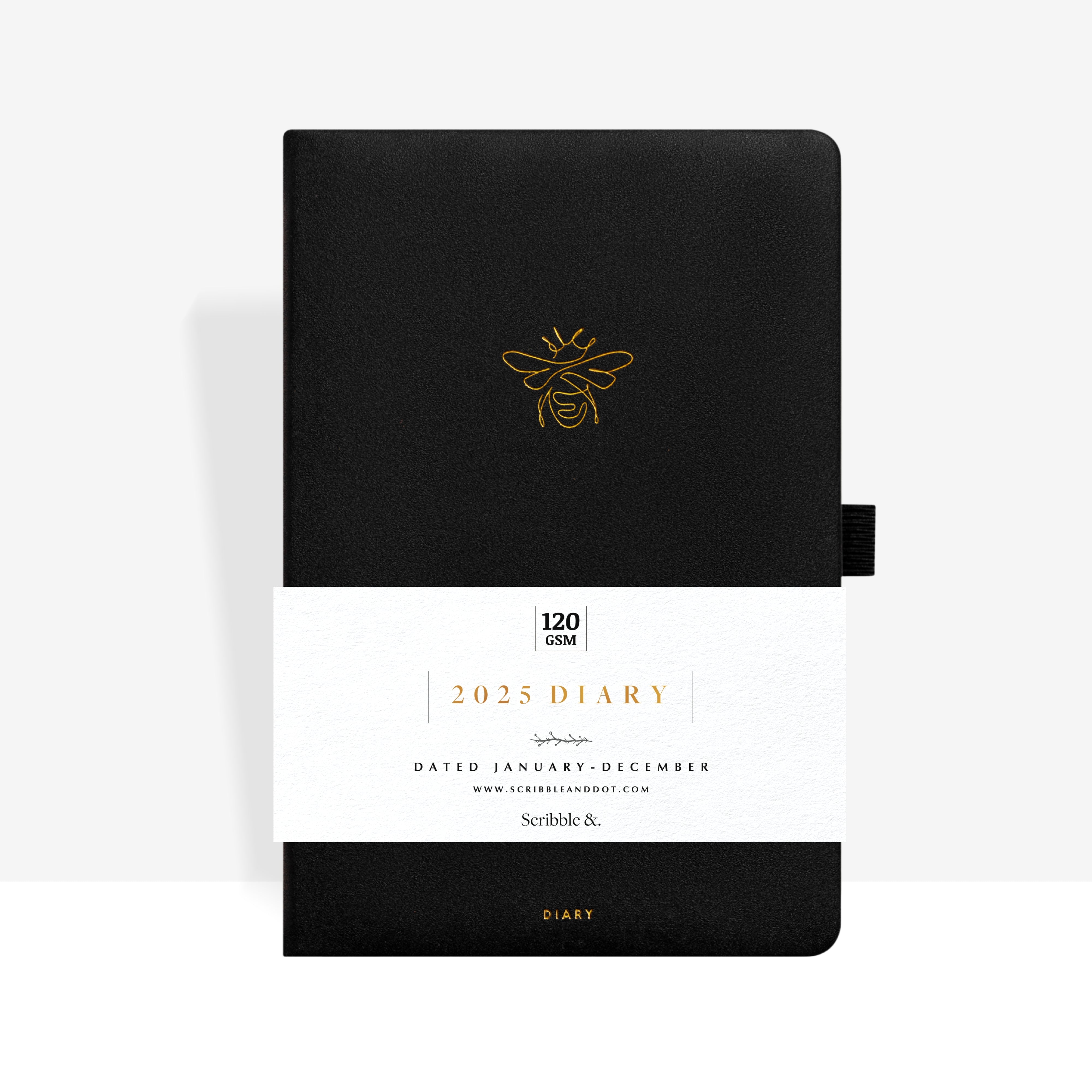 Gold Bee A5 2025 Diary - Scribble & Dot