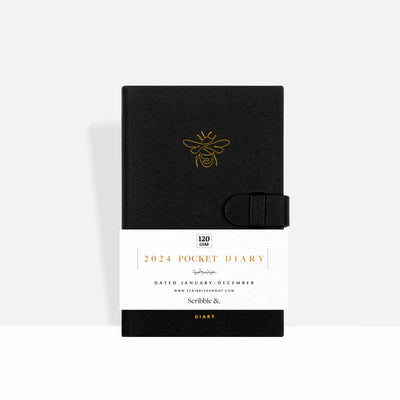 Gold Bee Pocket Diary 2024 - Scribble & Dot