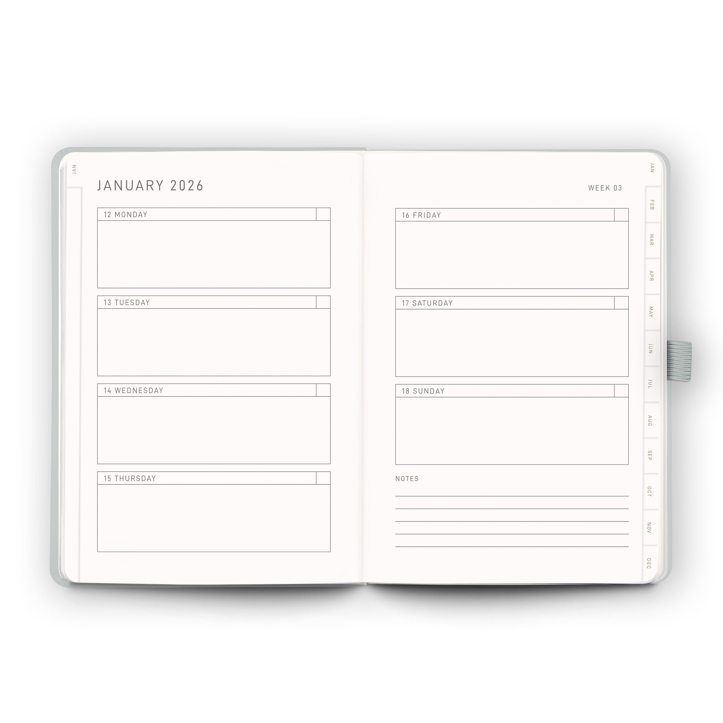 Sea Foam - 2026 Diary (Weekly)