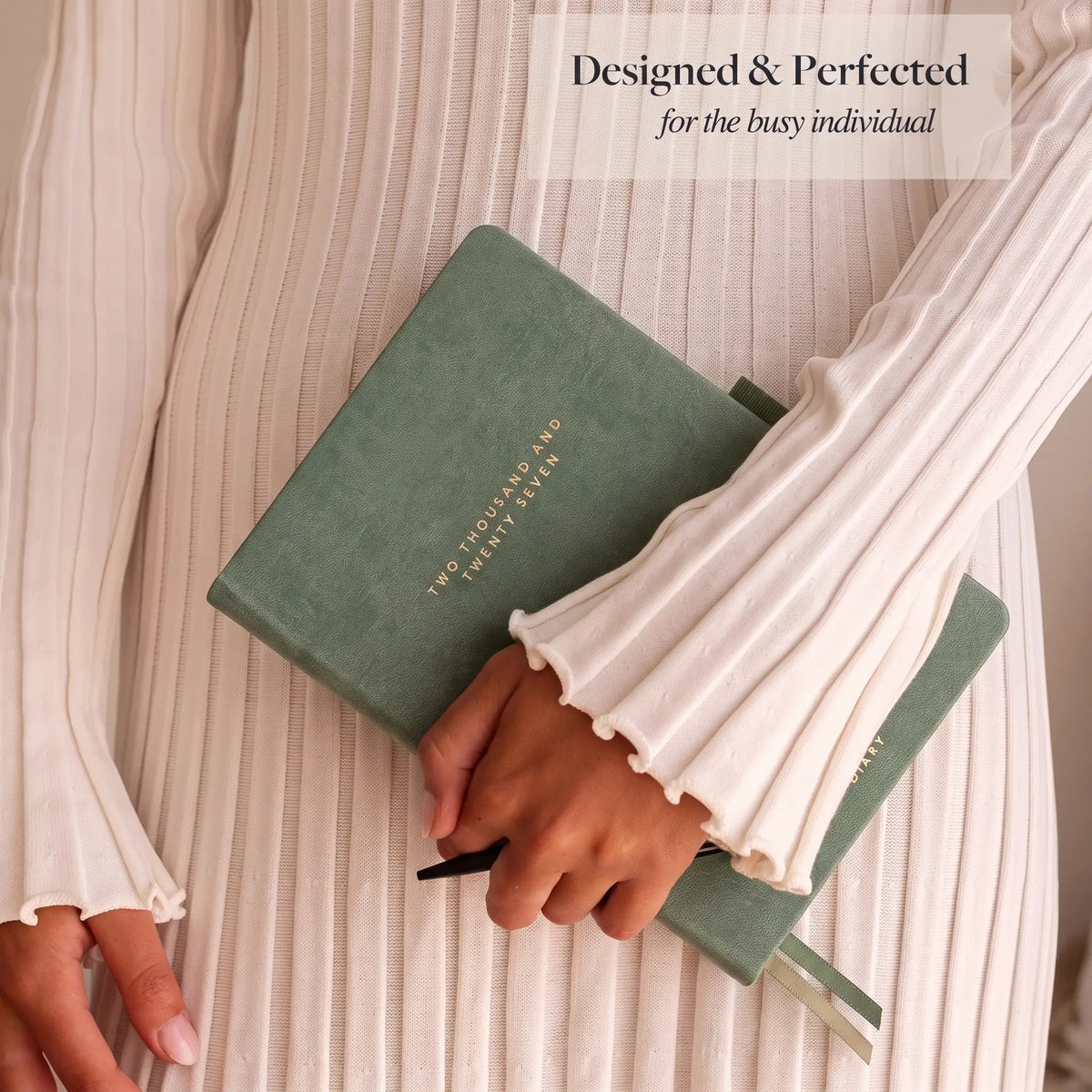 2027 A5 Day a Page Diary | Sage