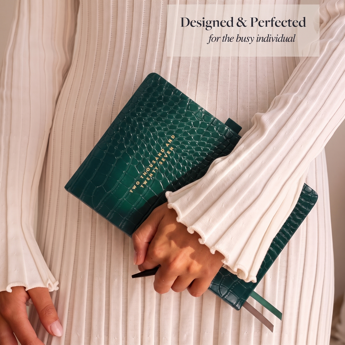 2027 A5 Day a Page Diary | Emerald Croc