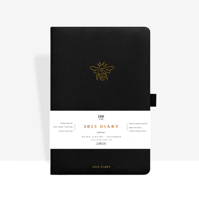 Gold Bee - A5 2023 Diary - Scribble & Dot