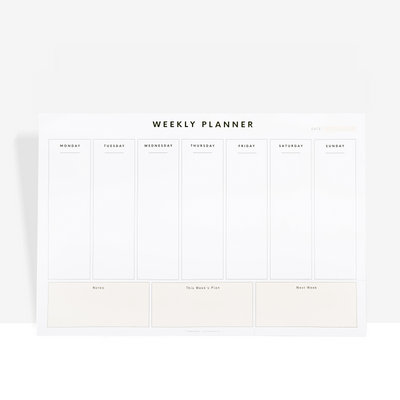 A3 Weekly Planner Pad - Scribble & Dot