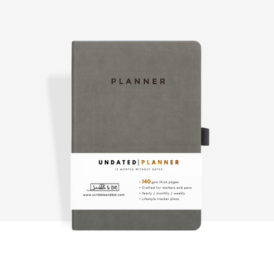 Mist Grey A5 Planner - Undated - Scribble & Dot
