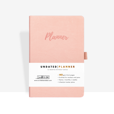 Blush Pink A5 Planner - Undated - Scribble & Dot